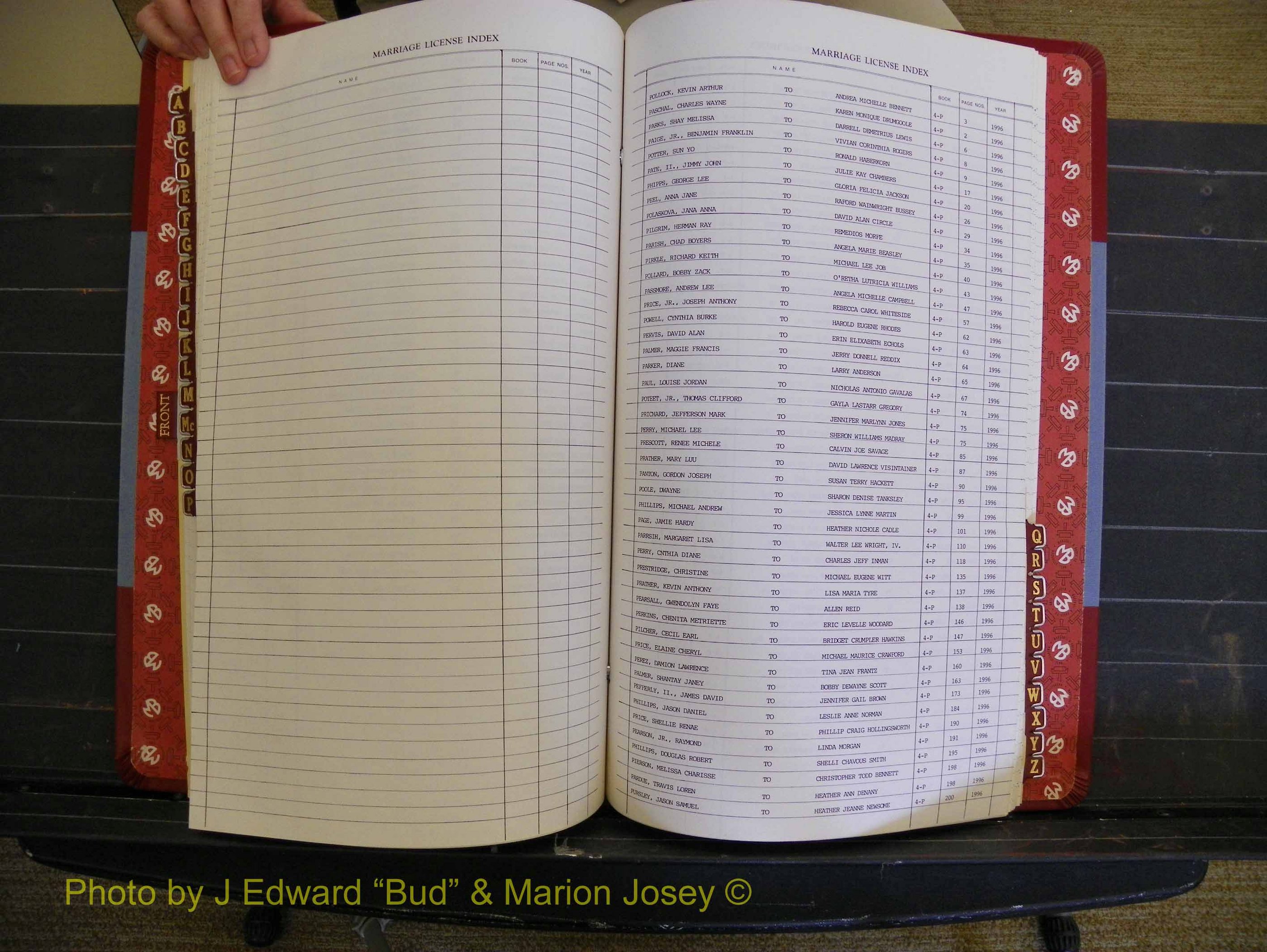 Richmond Marriages 1996-1998, Index P (184).JPG