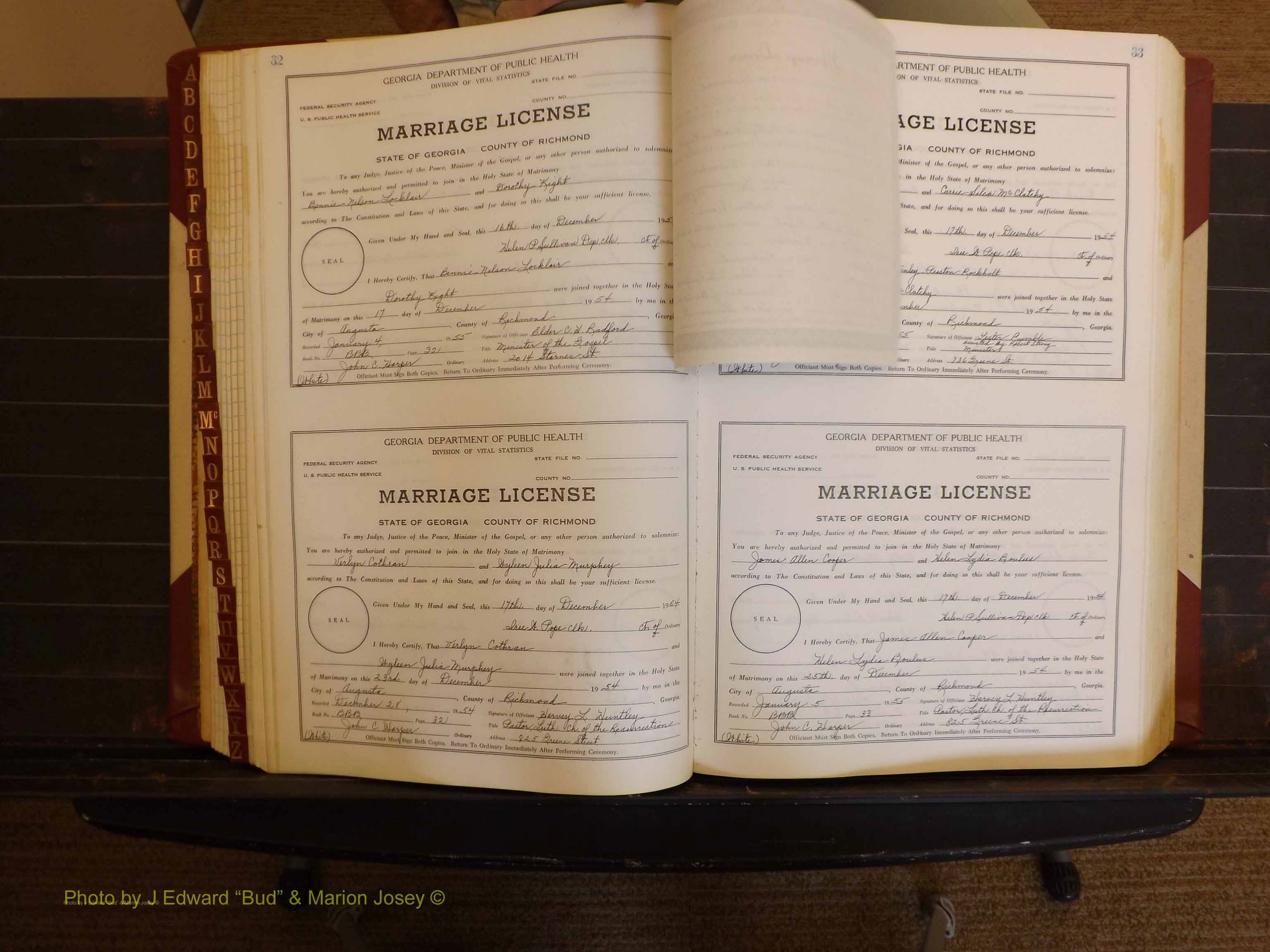 Richmond Marriages, BBB, 1954-1957 P 032-033.JPG