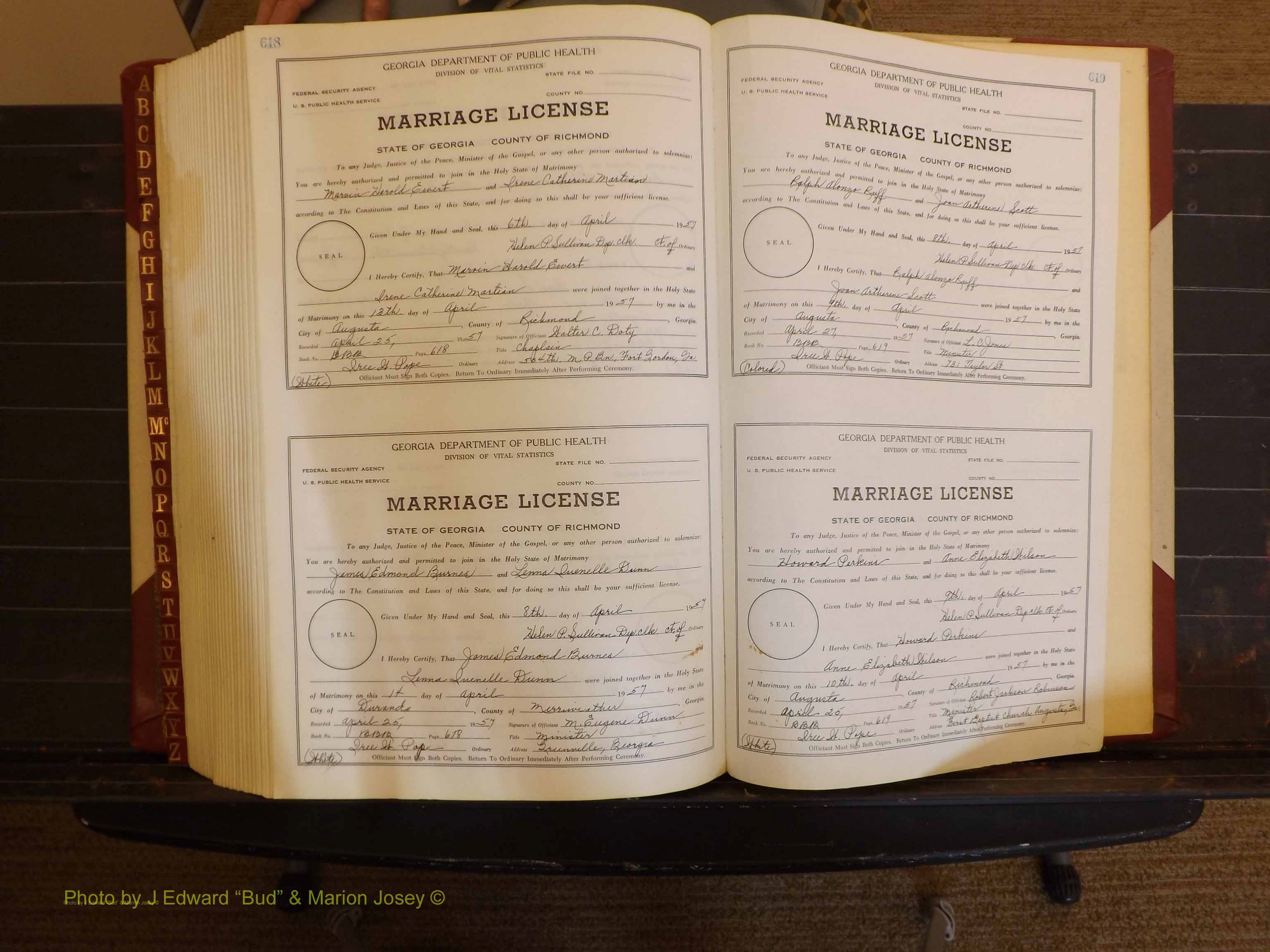 Richmond Marriages, BBB, 1954-1957 P 618-619.JPG