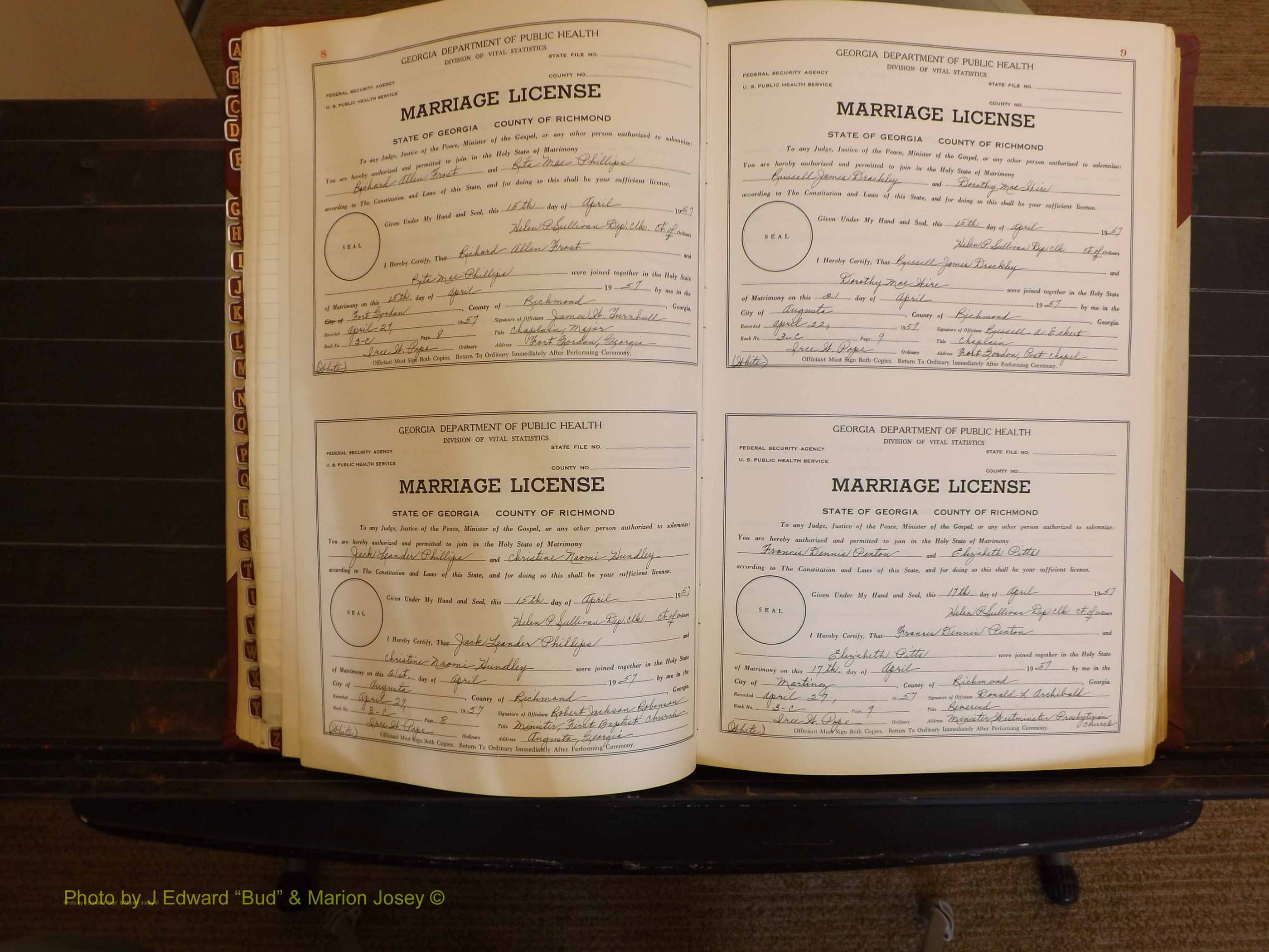 Richmond Marriages, 3C, 1957-1958 P 008-009.JPG