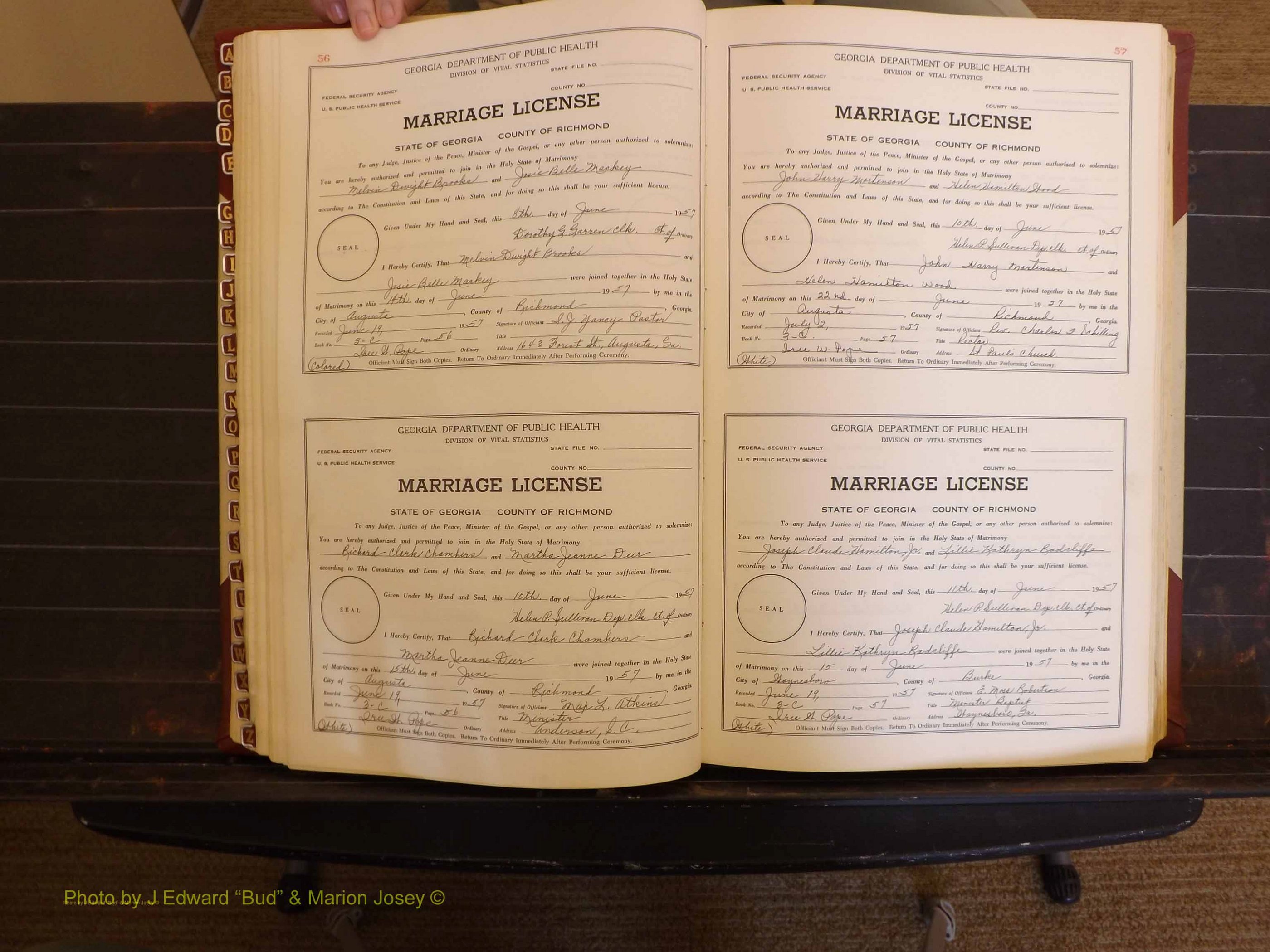 Richmond Marriages, 3C, 1957-1958 P 056-057.JPG