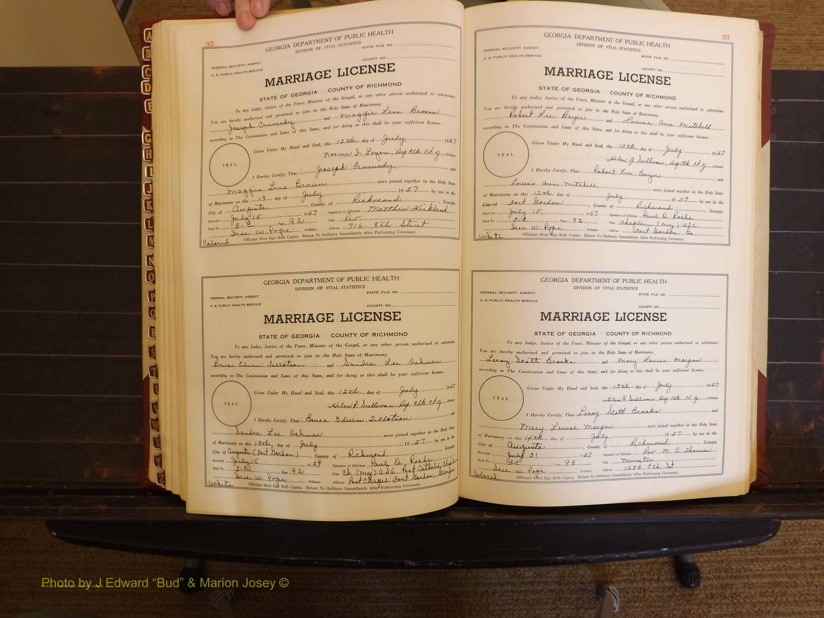 Richmond Marriages, 3C, 1957-1958 P 092-093.JPG