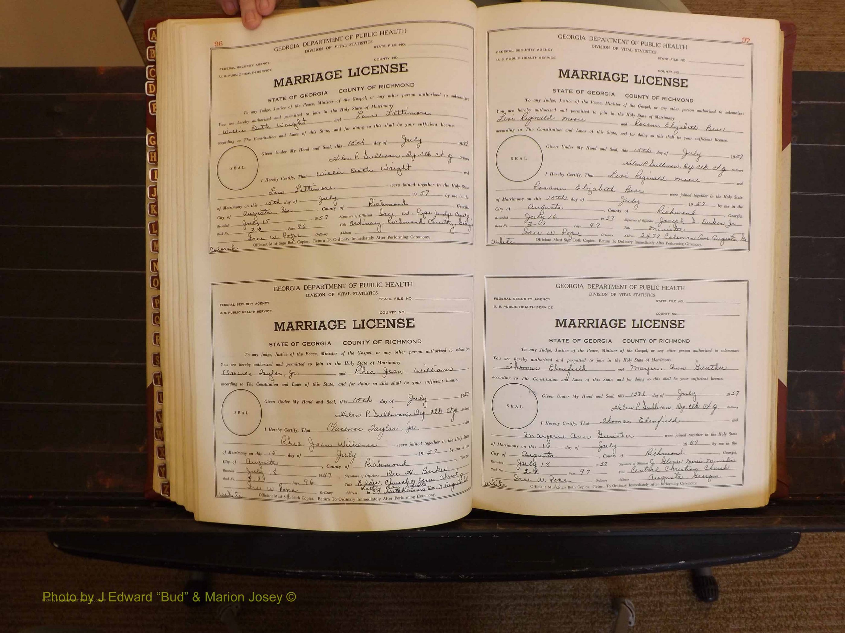 Richmond Marriages, 3C, 1957-1958 P 096-097.JPG