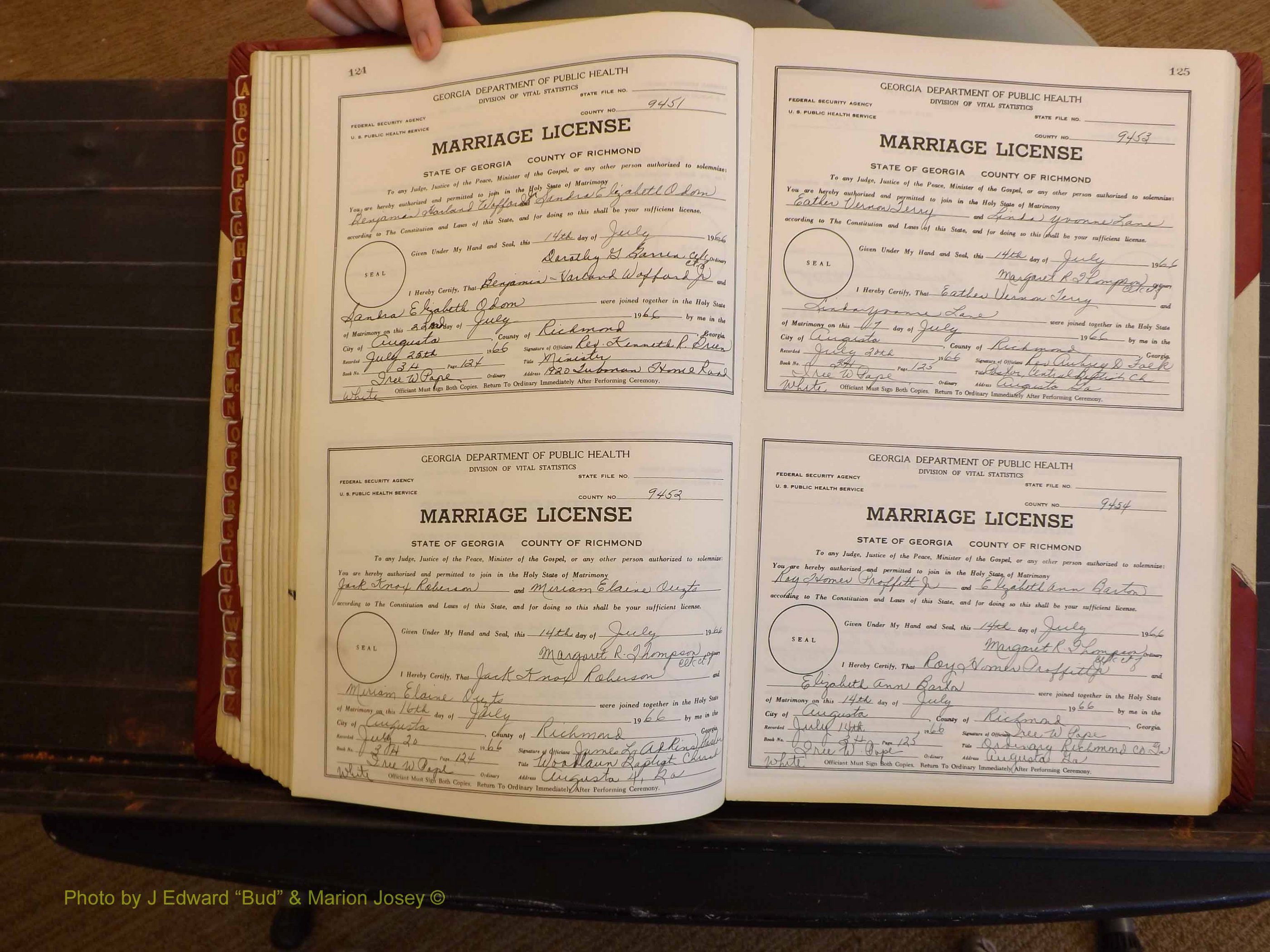Richmond Marriages, 3H, 1966-1967 P 124-125.JPG