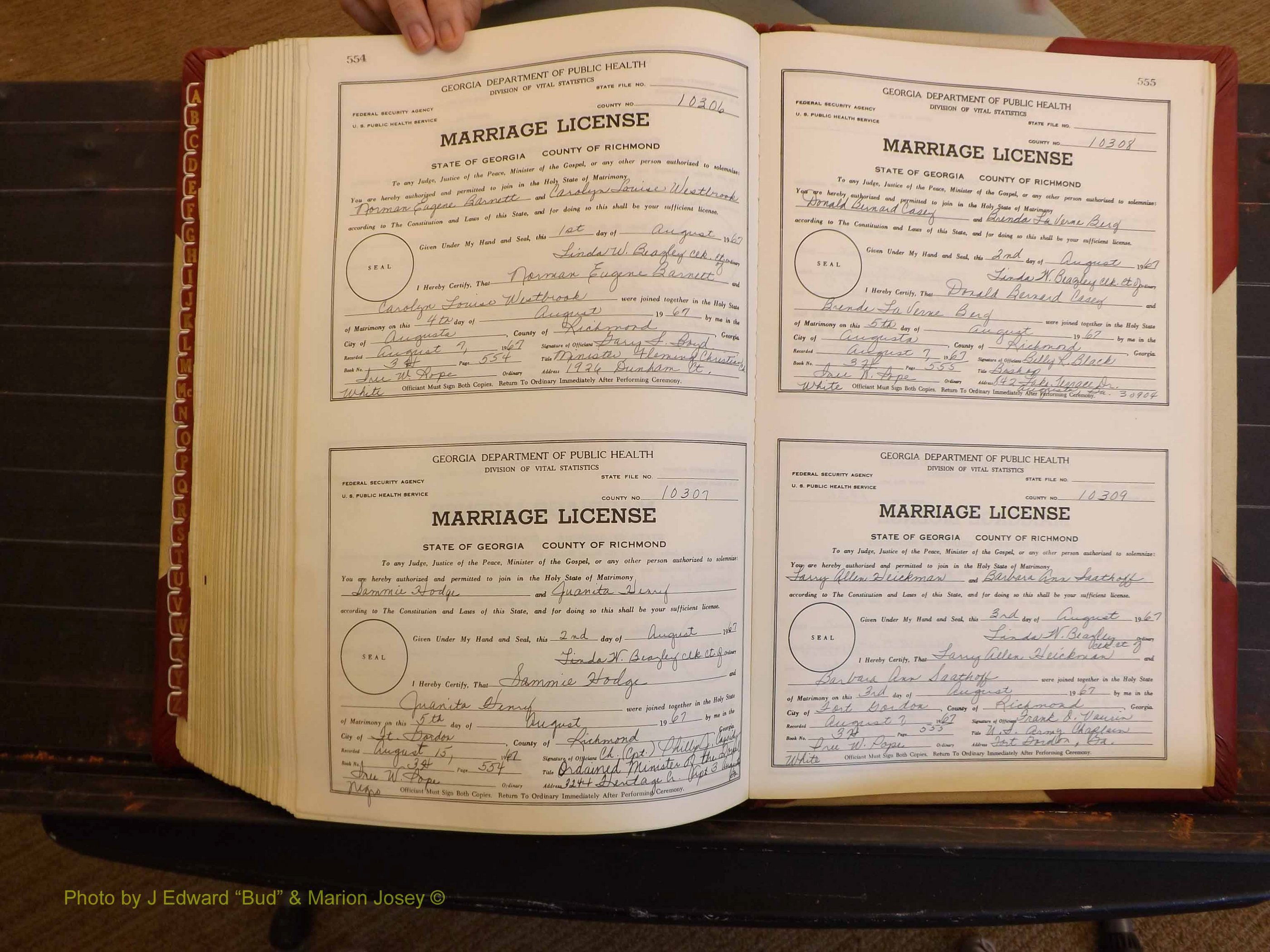 Richmond Marriages, 3H, 1966-1967 P 554-555.JPG