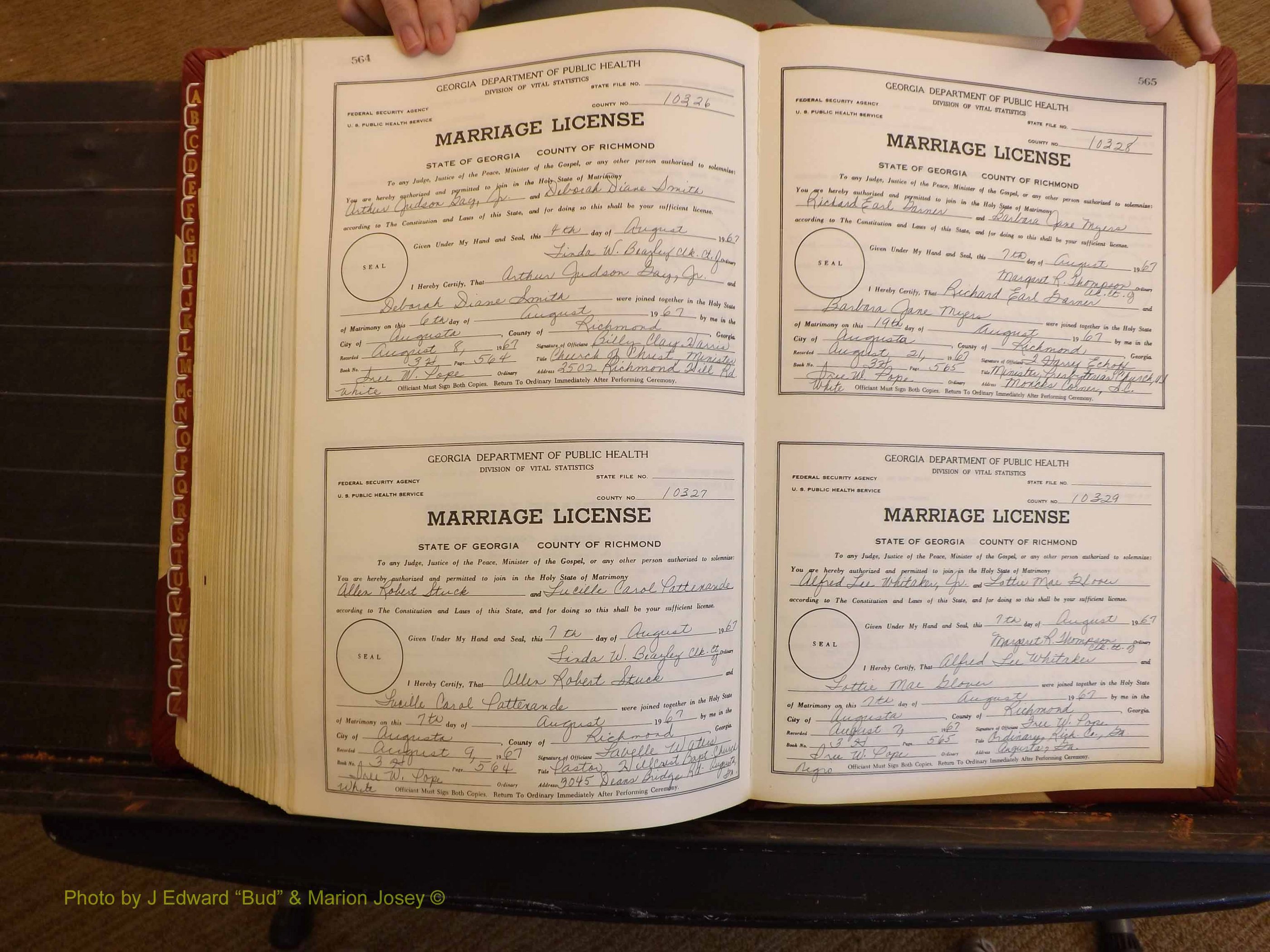 Richmond Marriages, 3H, 1966-1967 P 564-565.JPG