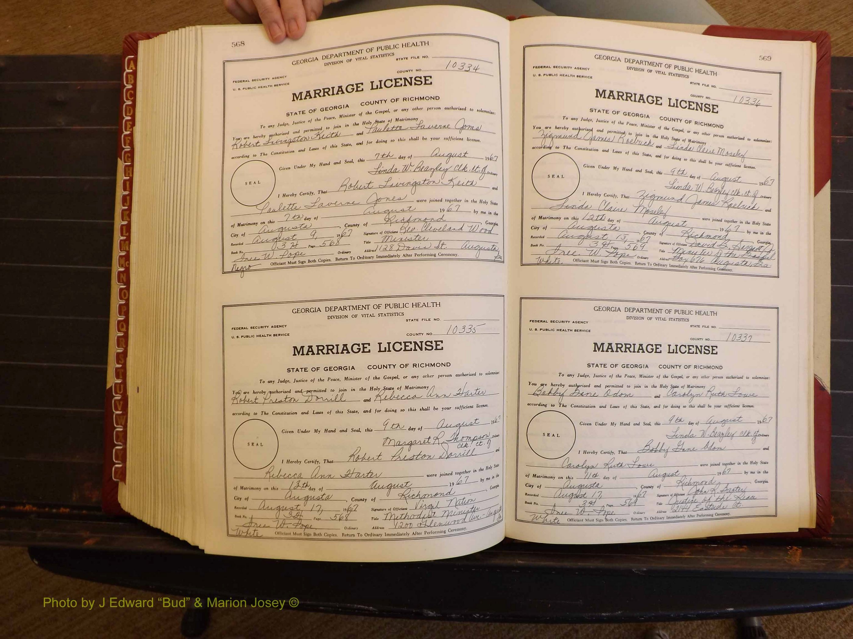 Richmond Marriages, 3H, 1966-1967 P 568-569.JPG