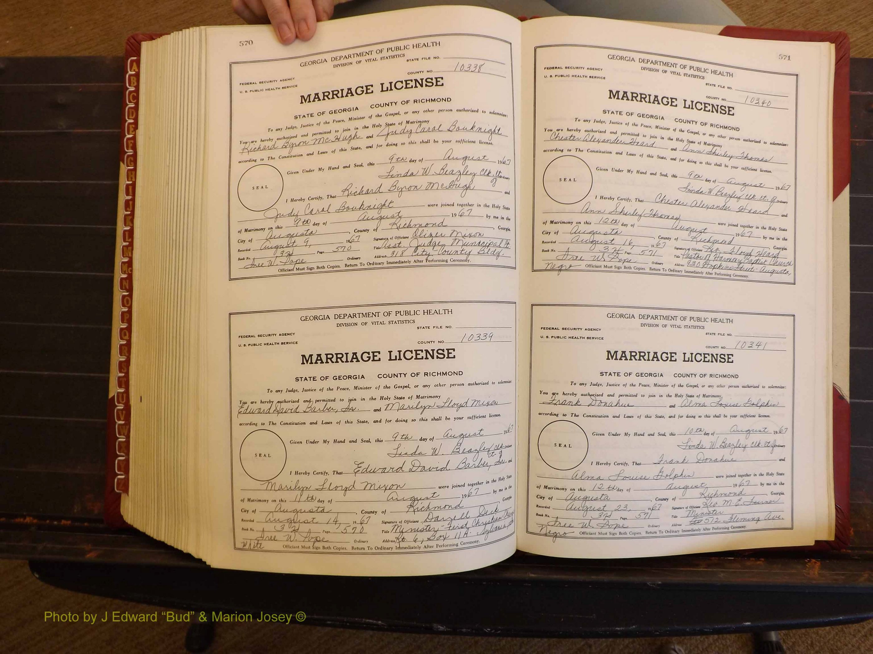 Richmond Marriages, 3H, 1966-1967 P 570-571.JPG