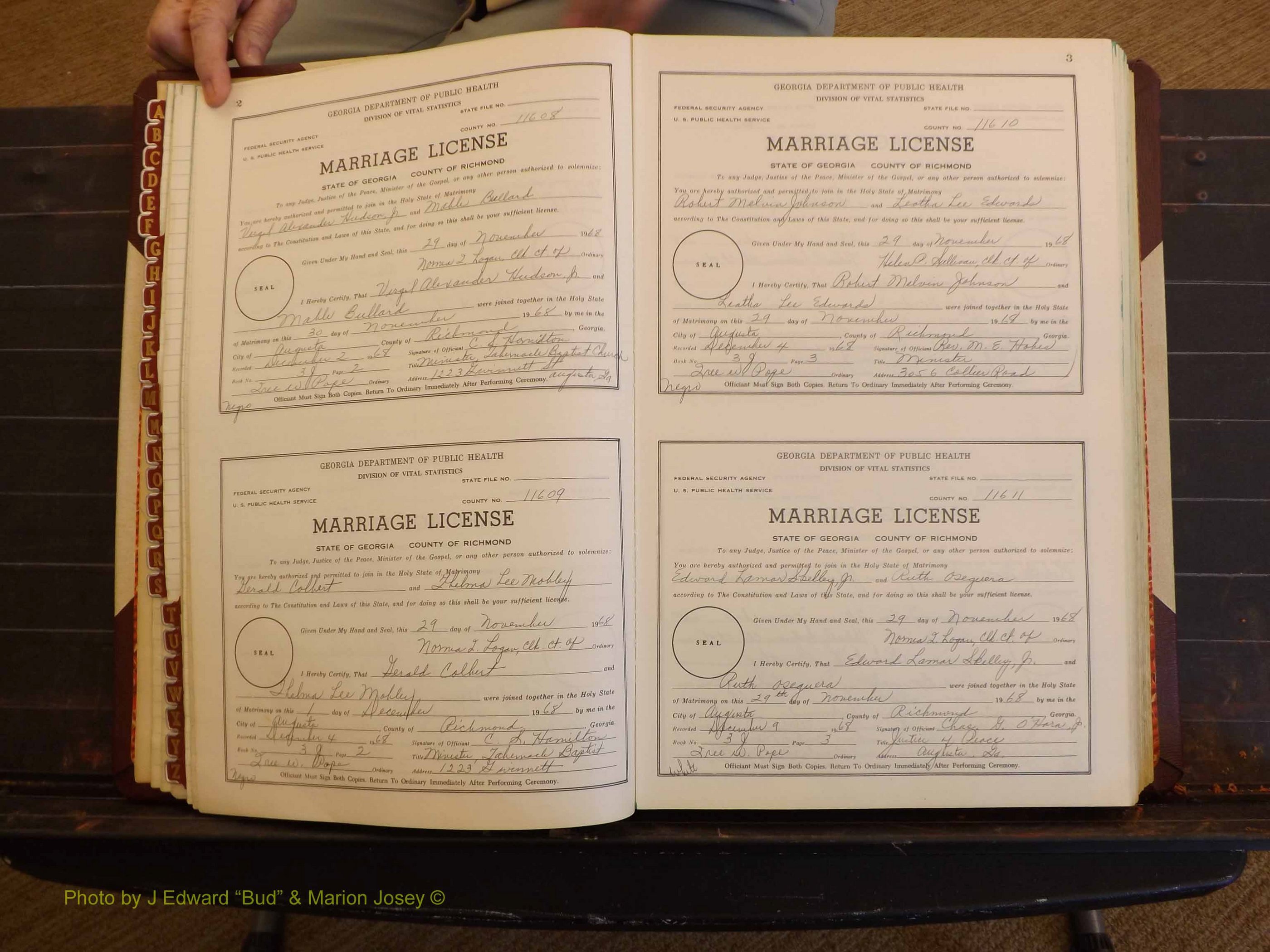 Richmond Marriages, 3J, 1968-1970 P 002-003.JPG