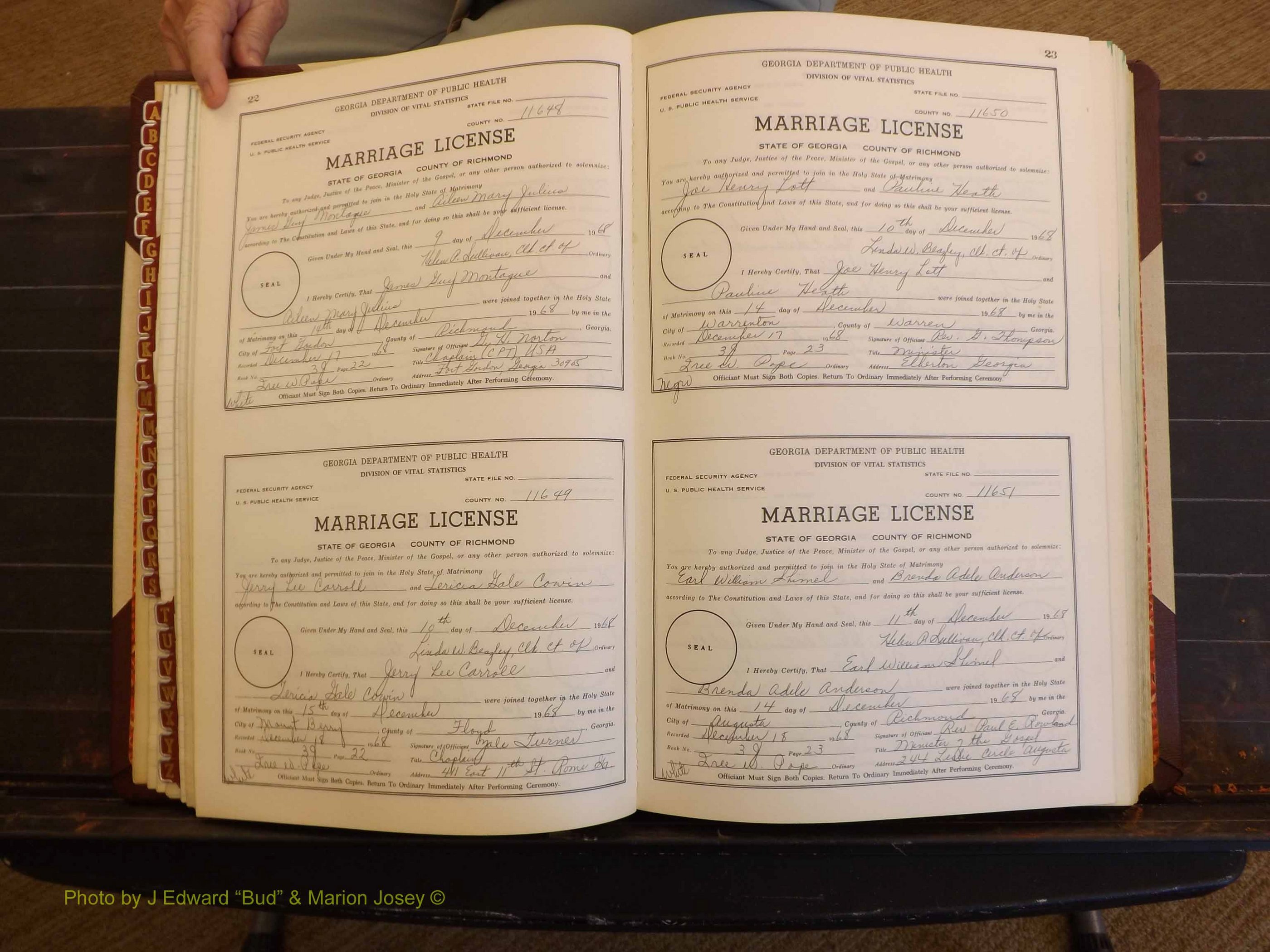 Richmond Marriages, 3J, 1968-1970 P 022-023.JPG