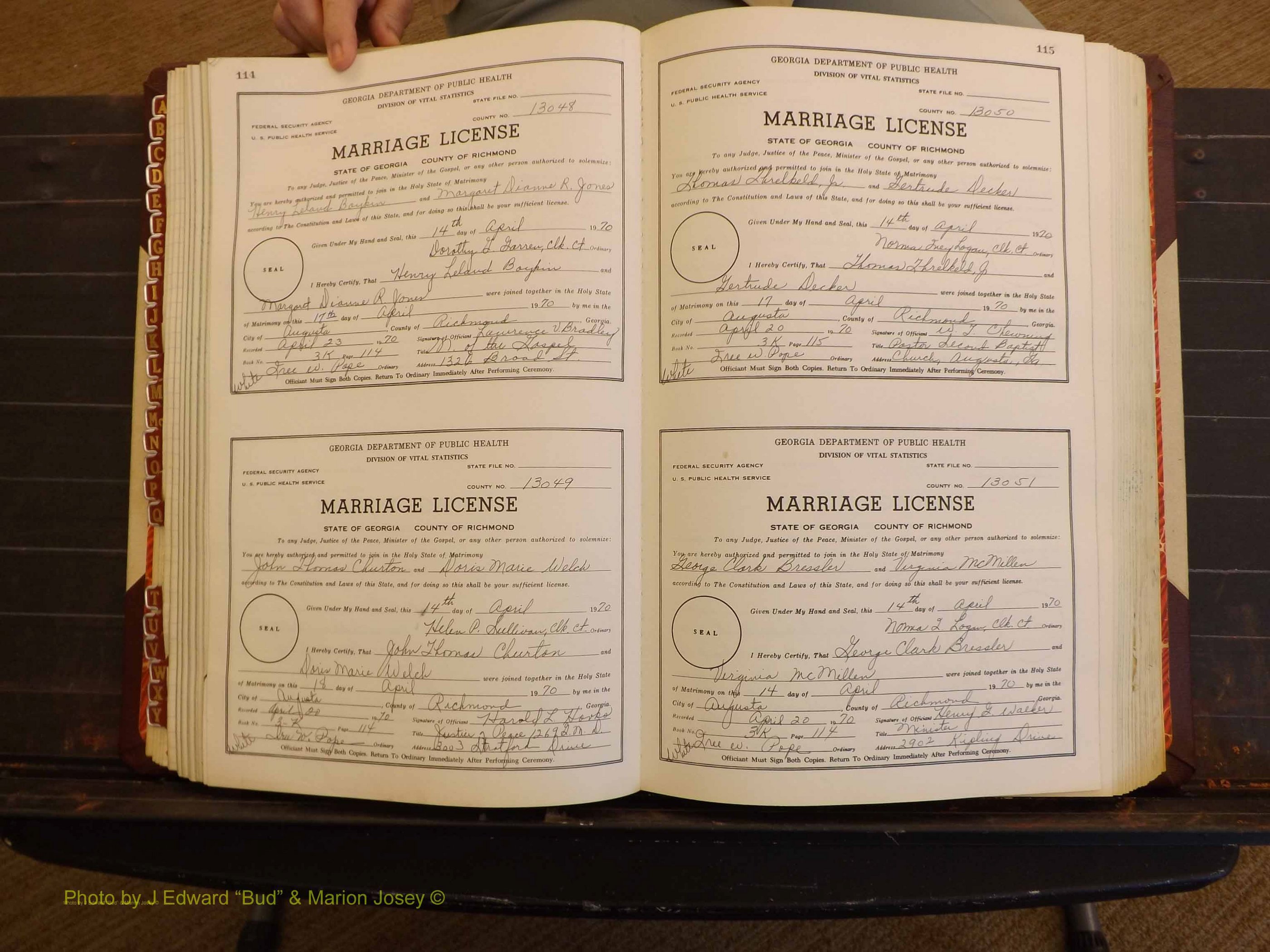 Richmond Marriages, 3K, 1970-1971 P 114-115.JPG