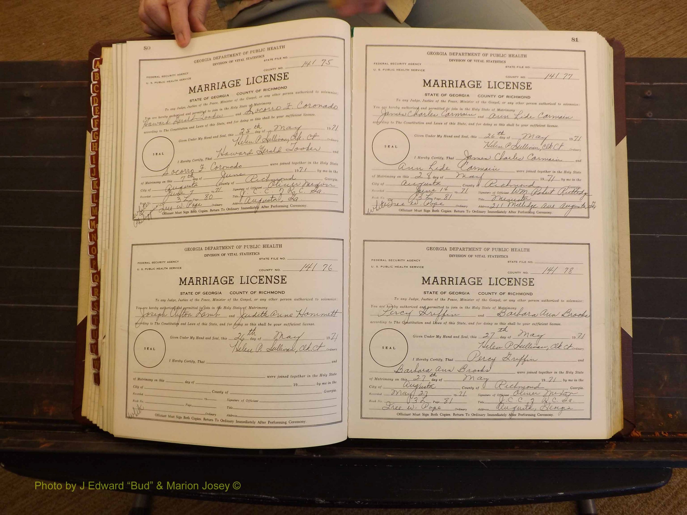 Richmond Marriages, 3L, 1971-1972 P 080-081.JPG