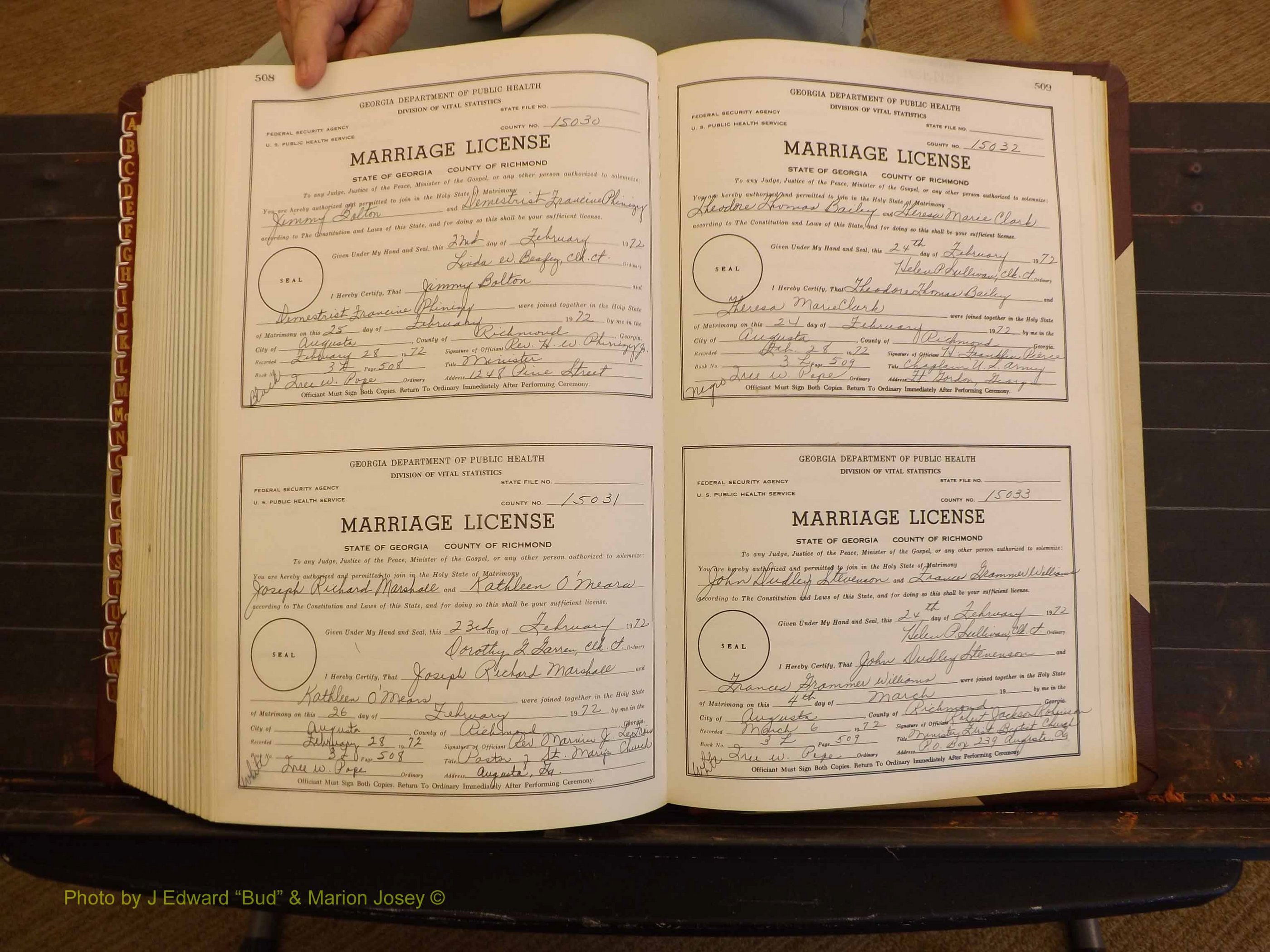 Richmond Marriages, 3L, 1971-1972 P 508-509.JPG