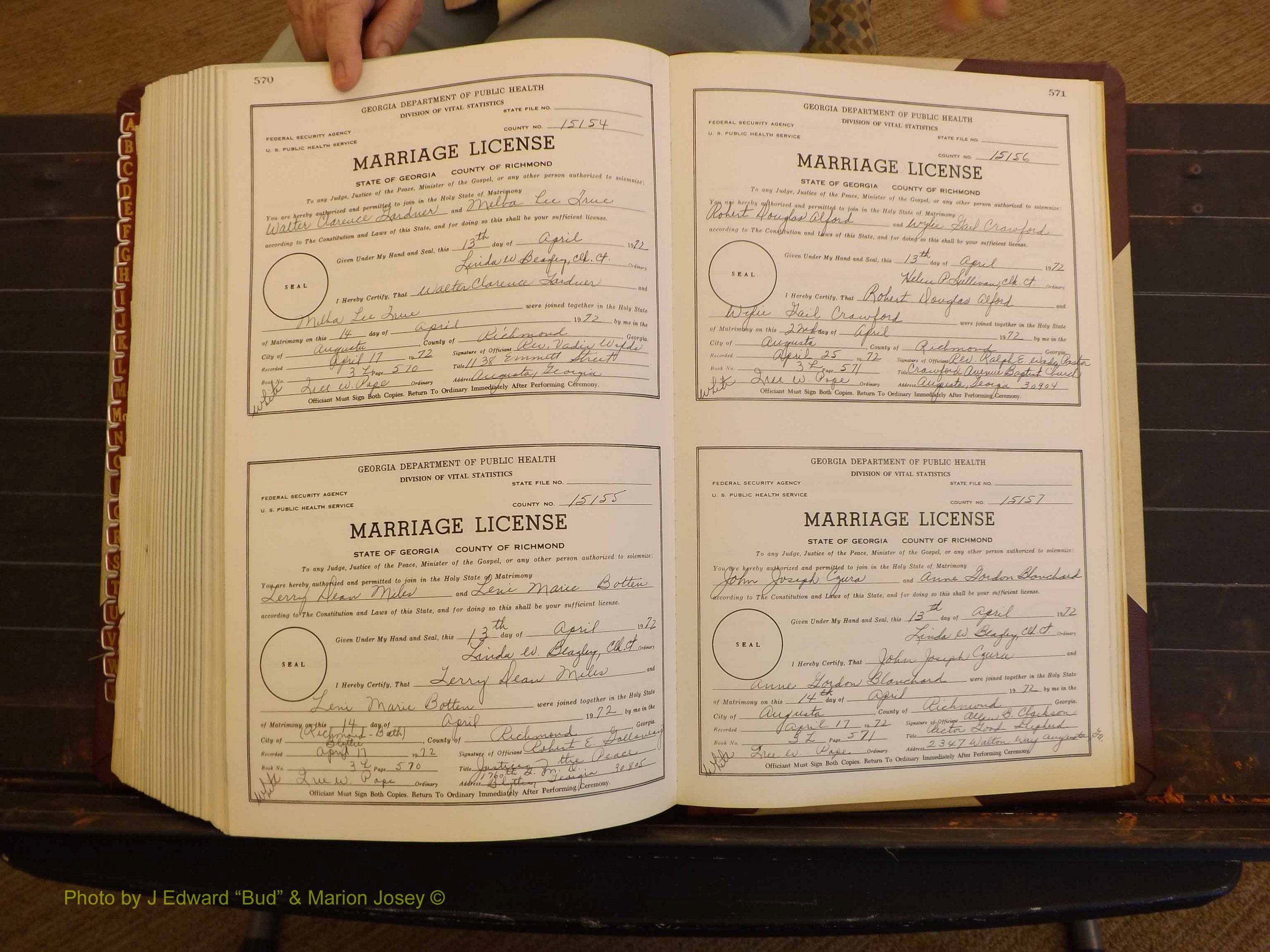 Richmond Marriages, 3L, 1971-1972 P 570-571.JPG