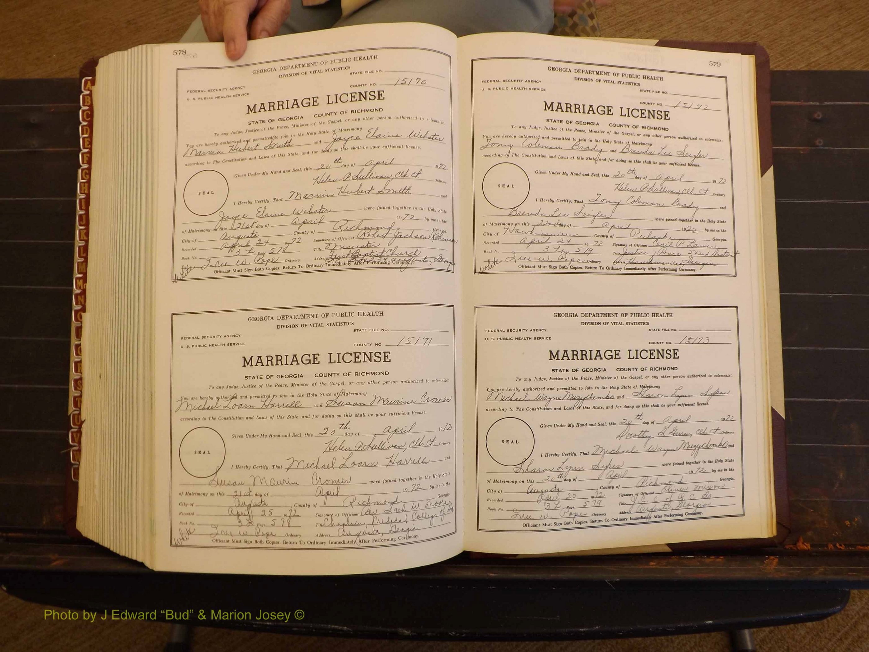 Richmond Marriages, 3L, 1971-1972 P 578-579.JPG