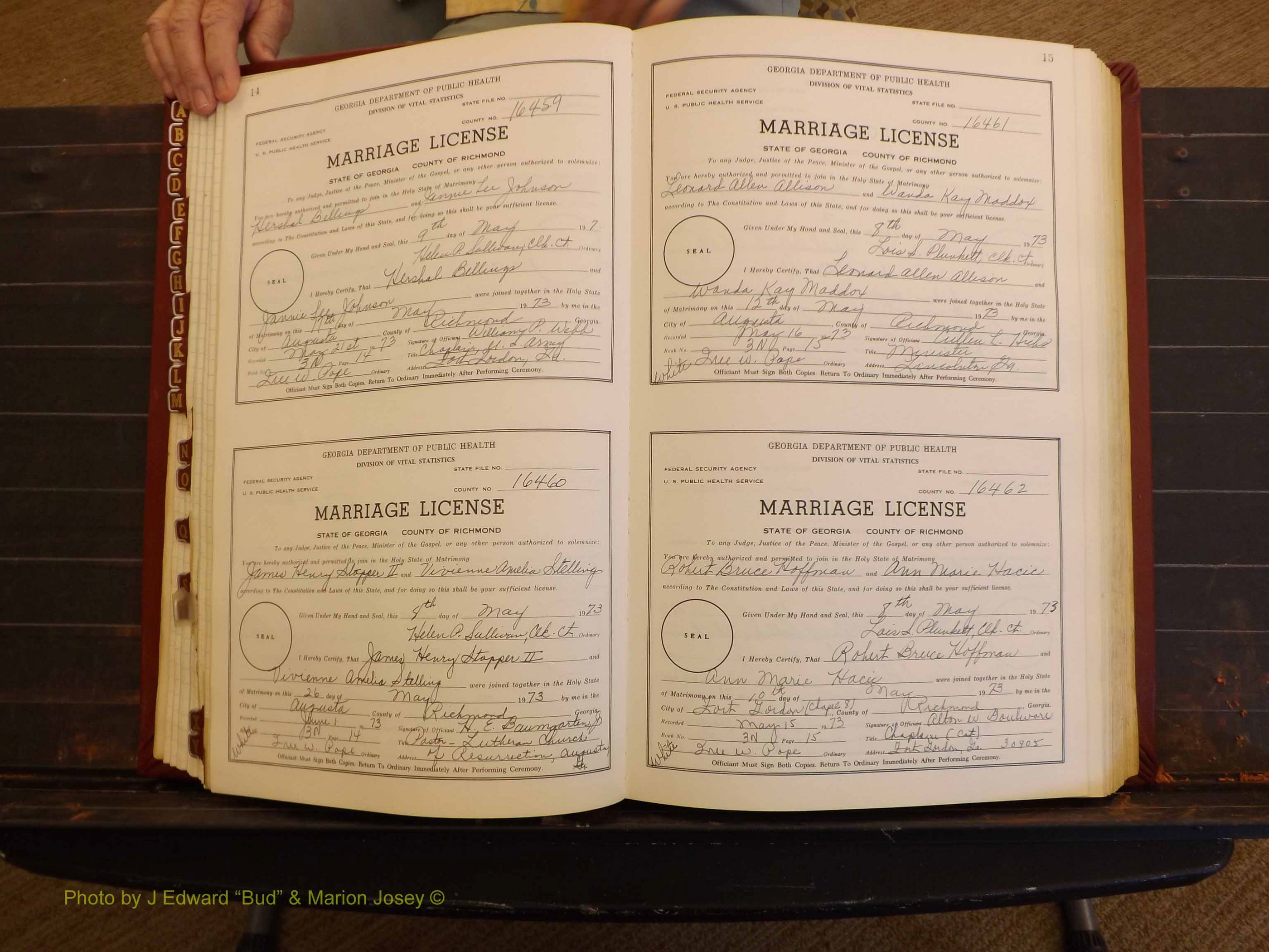 Richmond Marriages, 3N, 1973-1974 P 014-015.JPG