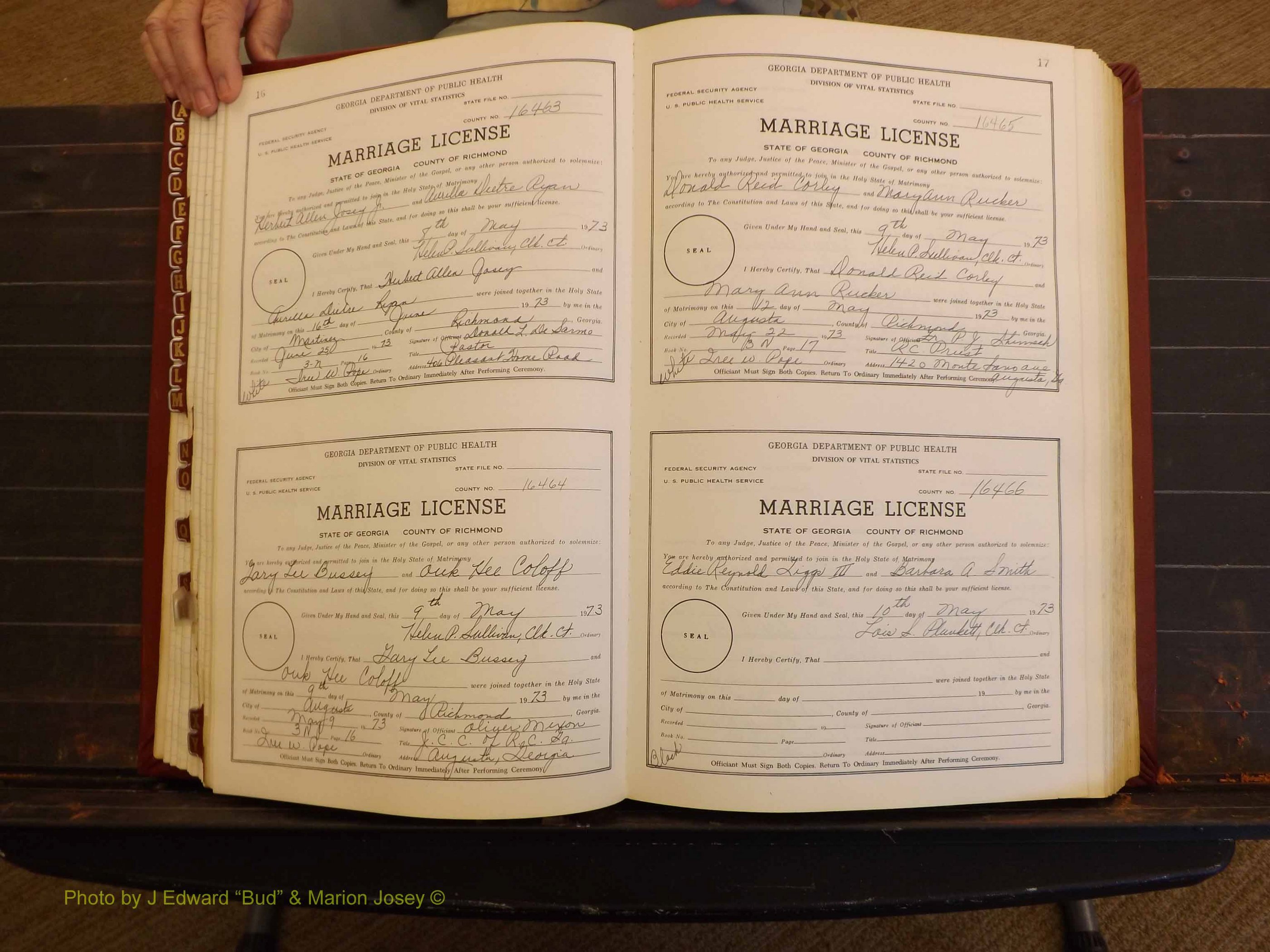 Richmond Marriages, 3N, 1973-1974 P 016-017.JPG