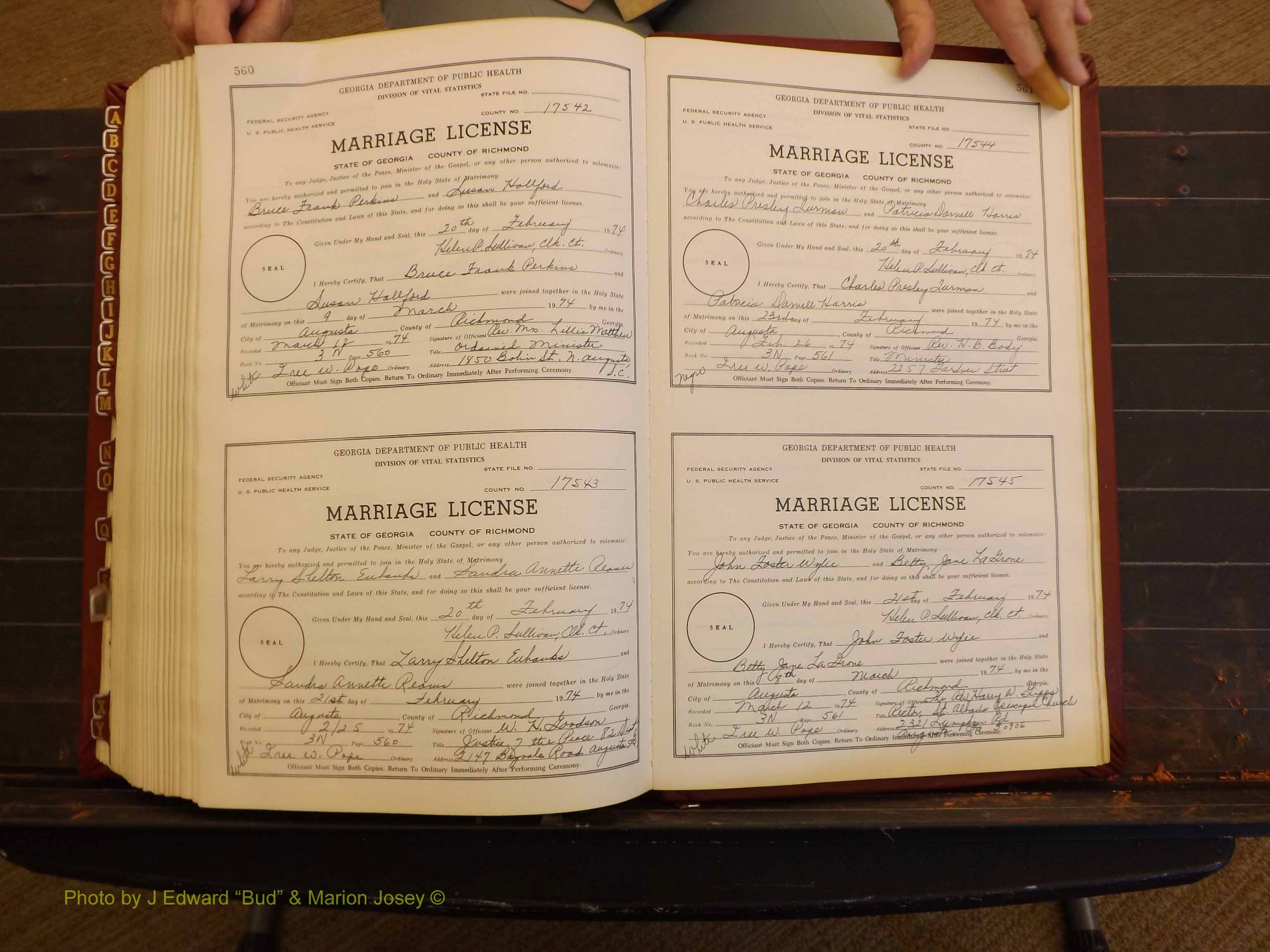 Richmond Marriages, 3N, 1973-1974 P 560-561.JPG