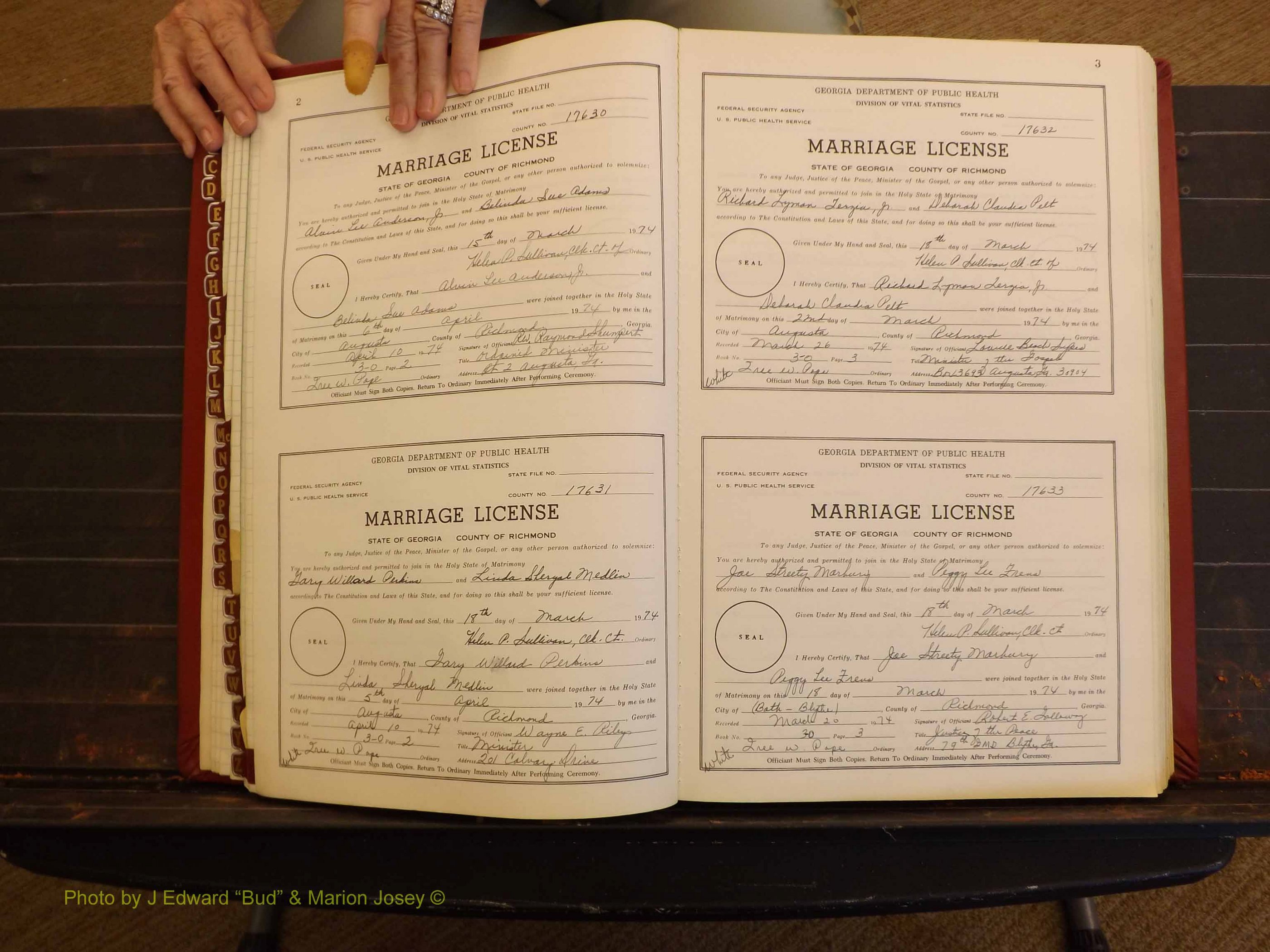 Richmond Marriages, 3O, 1974-1975 P 002-003.JPG