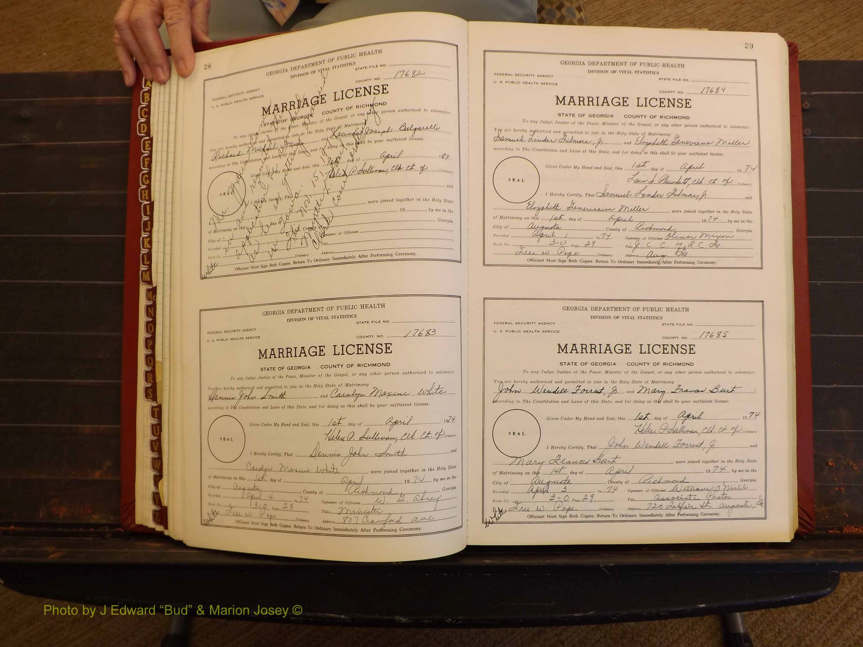 Richmond Marriages, 3O, 1974-1975 P 028-029.JPG