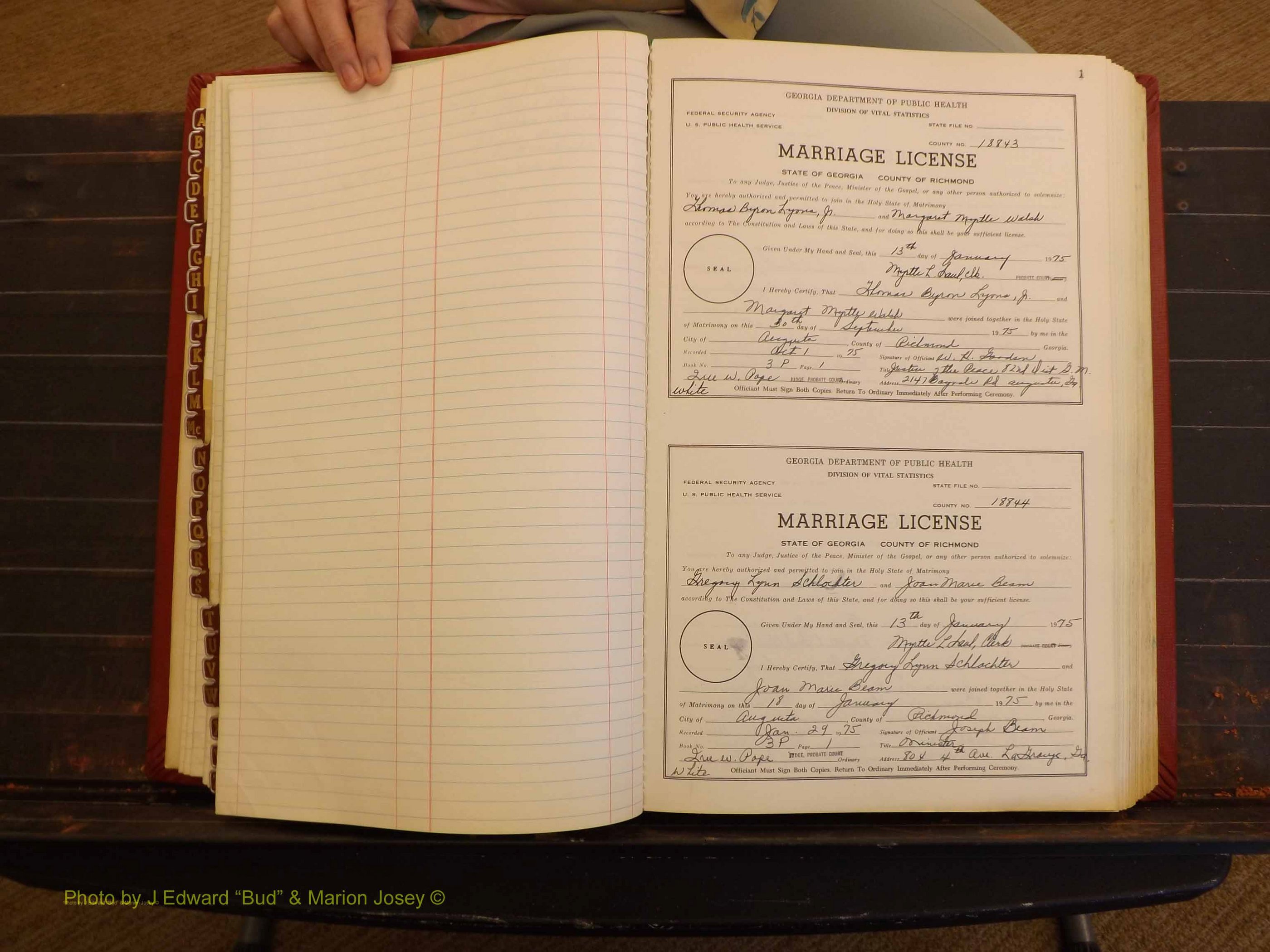 Richmond Marriages, 3P, 1975-1975 P 001.JPG