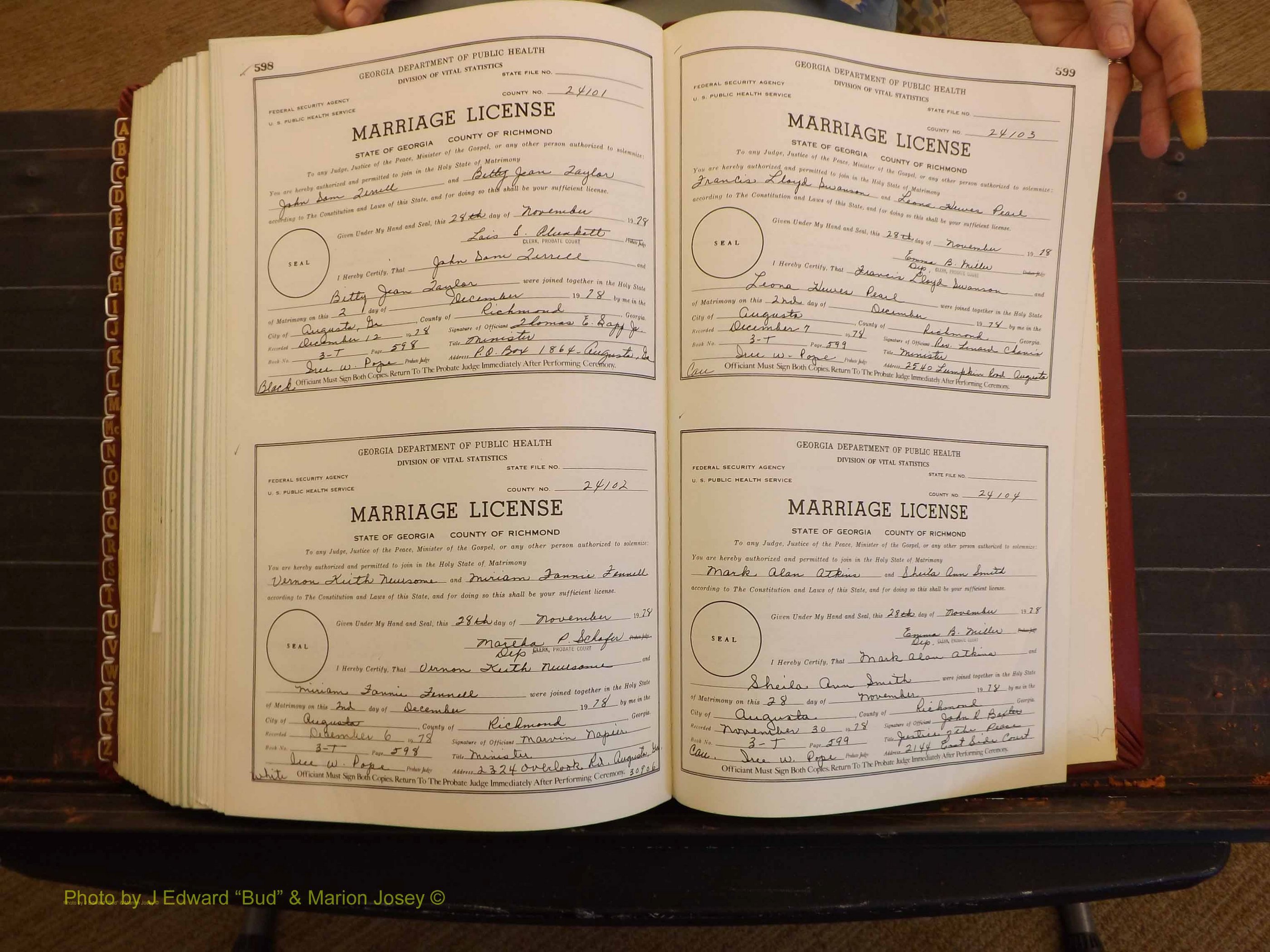 Richmond Marriages, 3T, 1978-1978 P 598-599.JPG