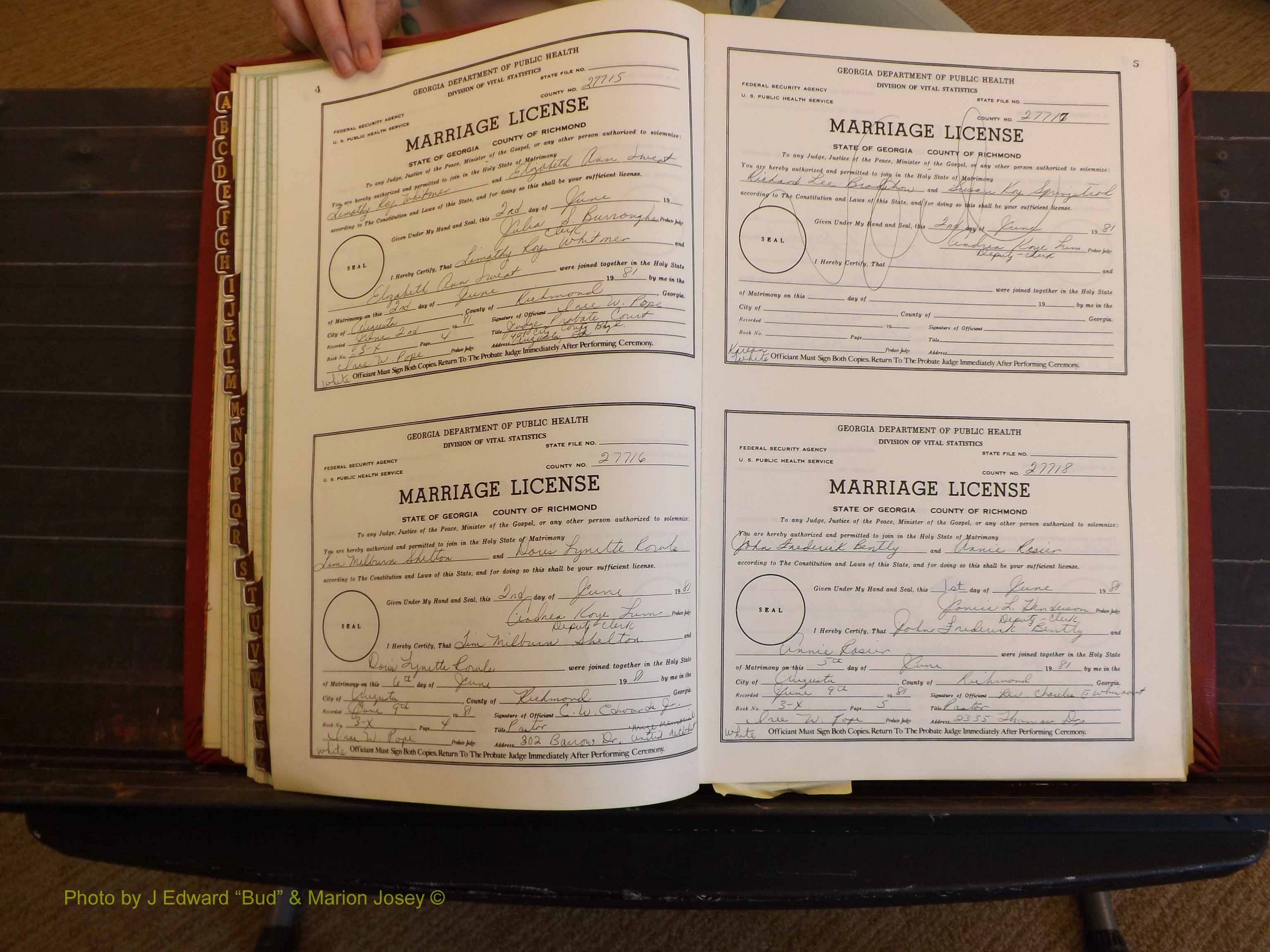 Richmond Marriages, 3X, 1981-1982 P 004-005.JPG