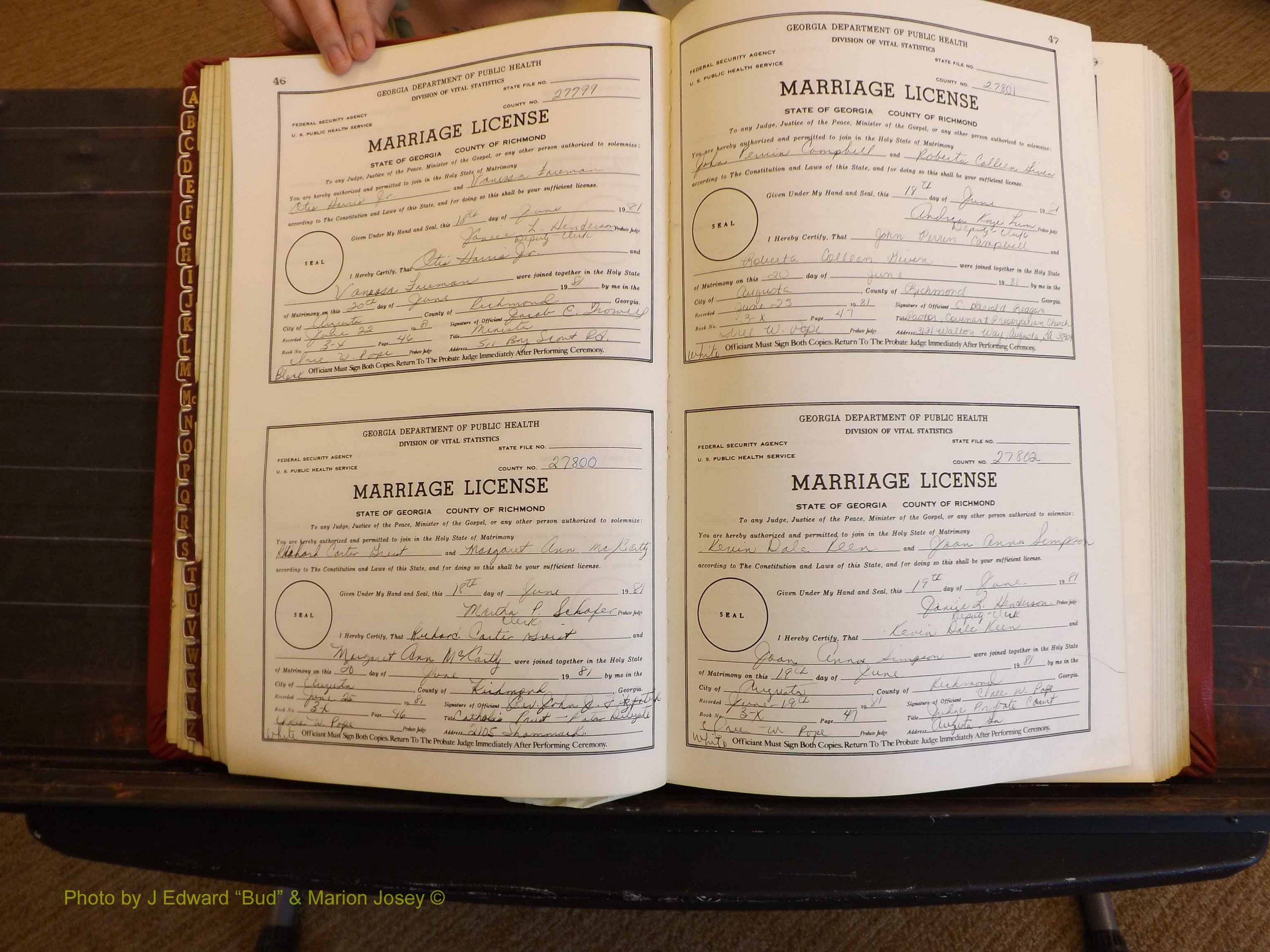 Richmond Marriages, 3X, 1981-1982 P 046-047.JPG