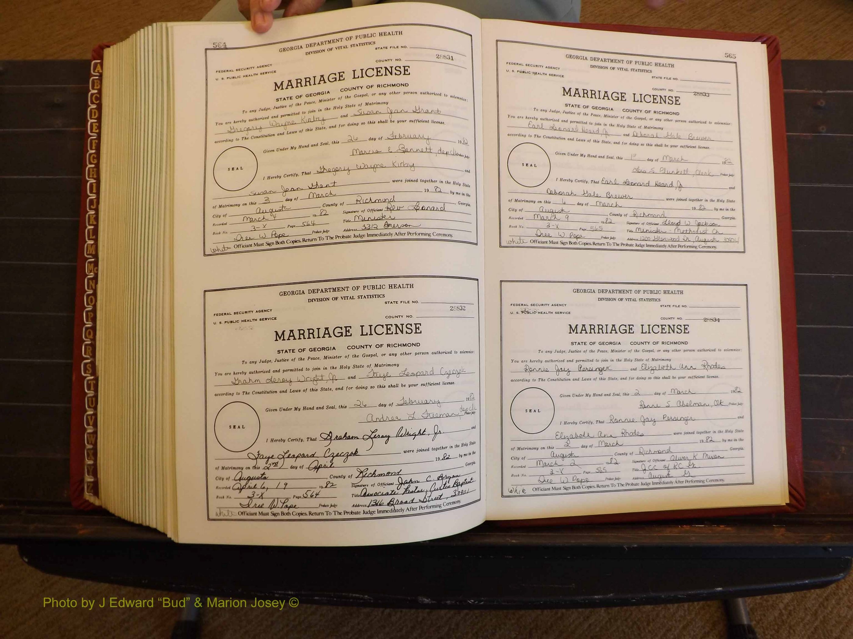 Richmond Marriages, 3X, 1981-1982 P 564-565.JPG
