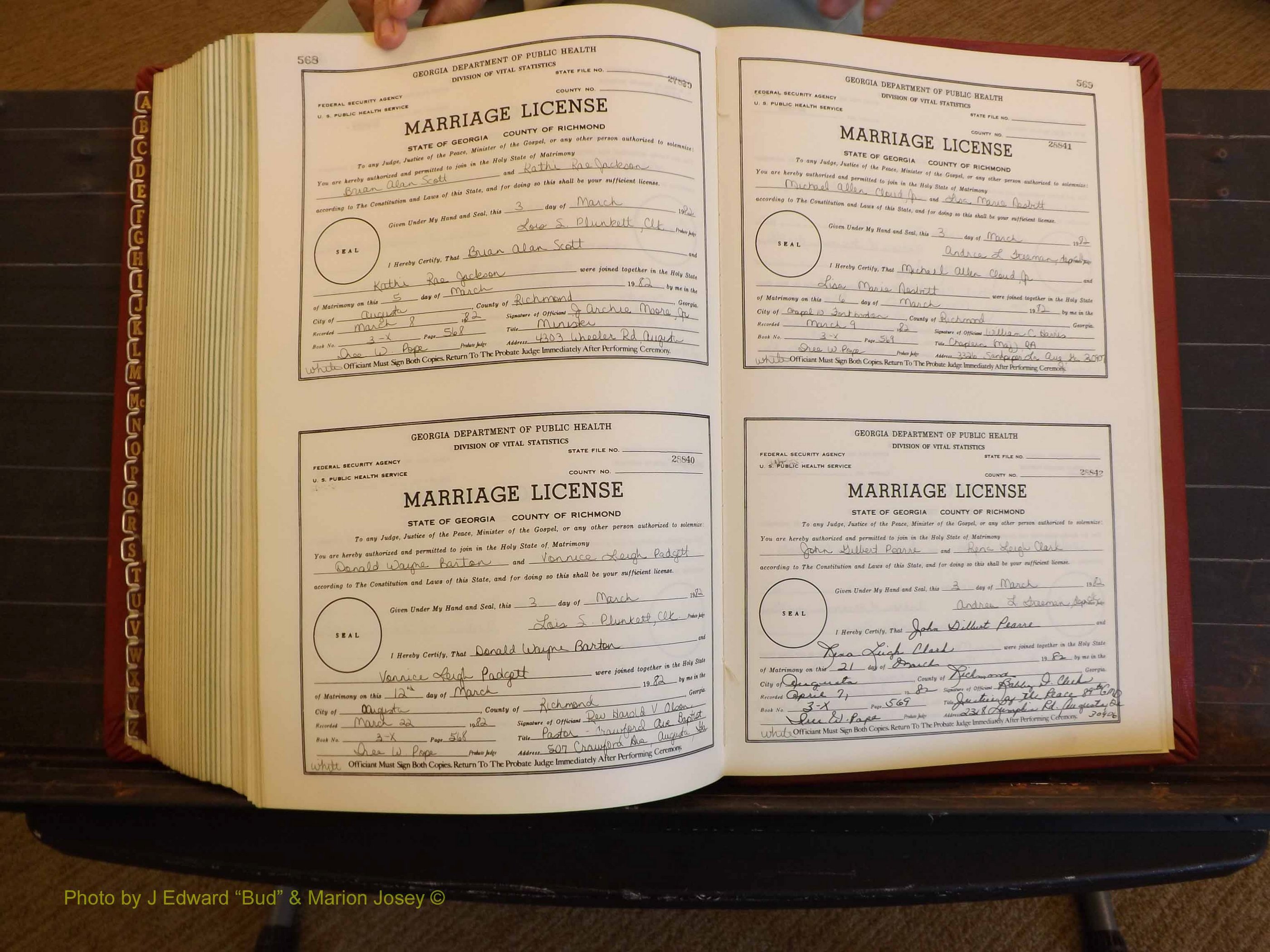 Richmond Marriages, 3X, 1981-1982 P 568-569.JPG