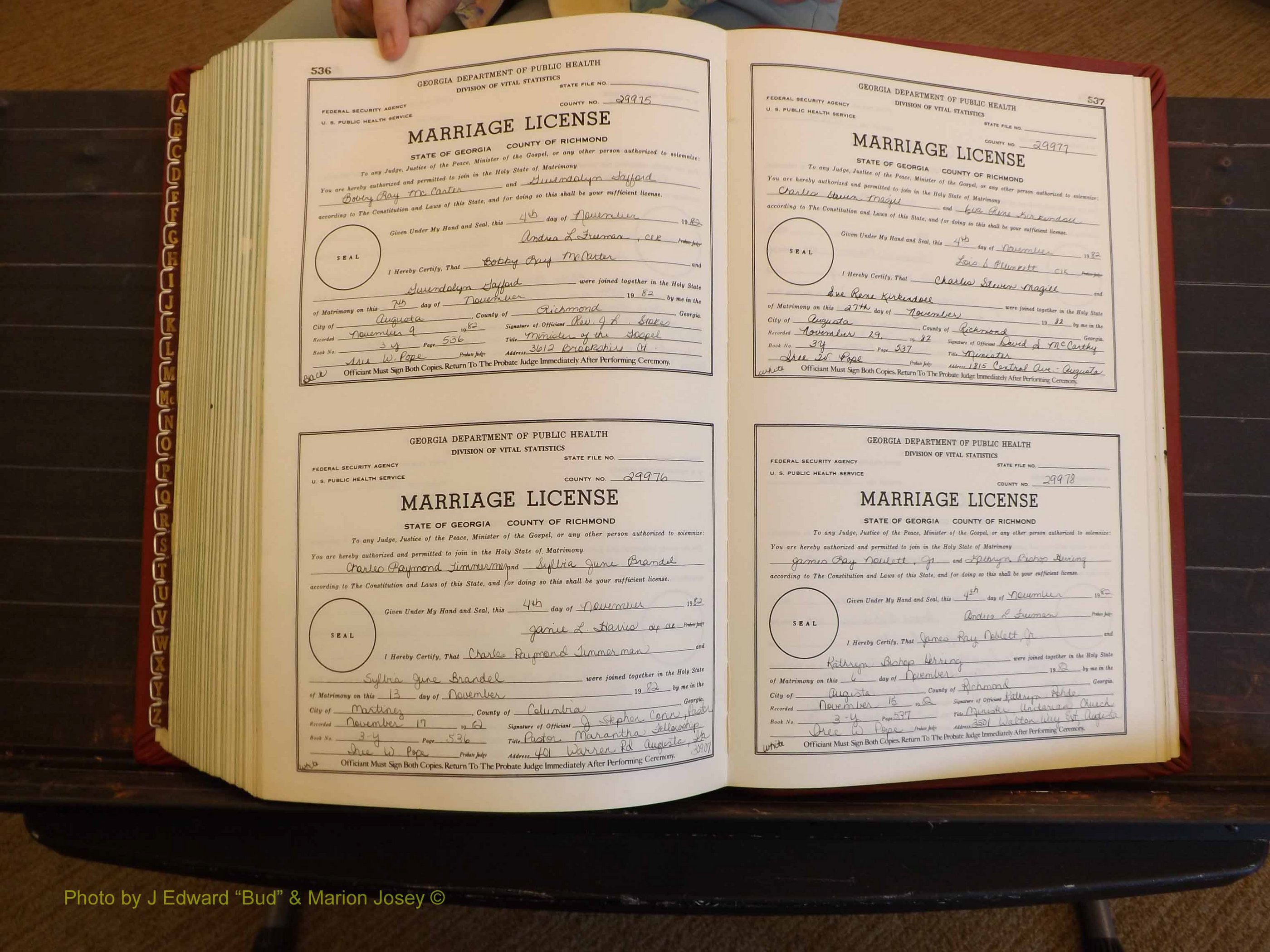 Richmond Marriages, 3Y, 1982-1982 P 536-537.JPG