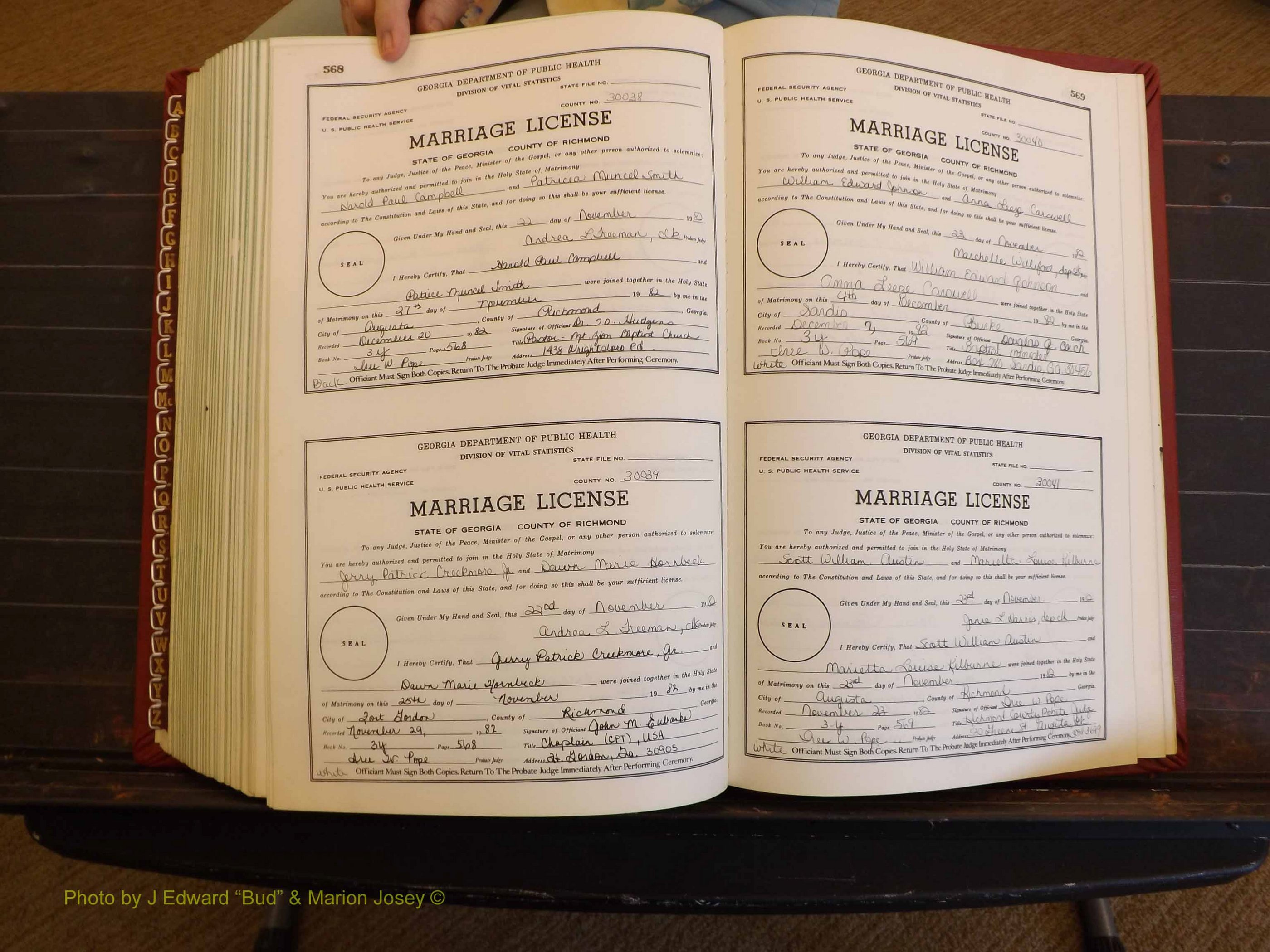 Richmond Marriages, 3Y, 1982-1982 P 568-569.JPG