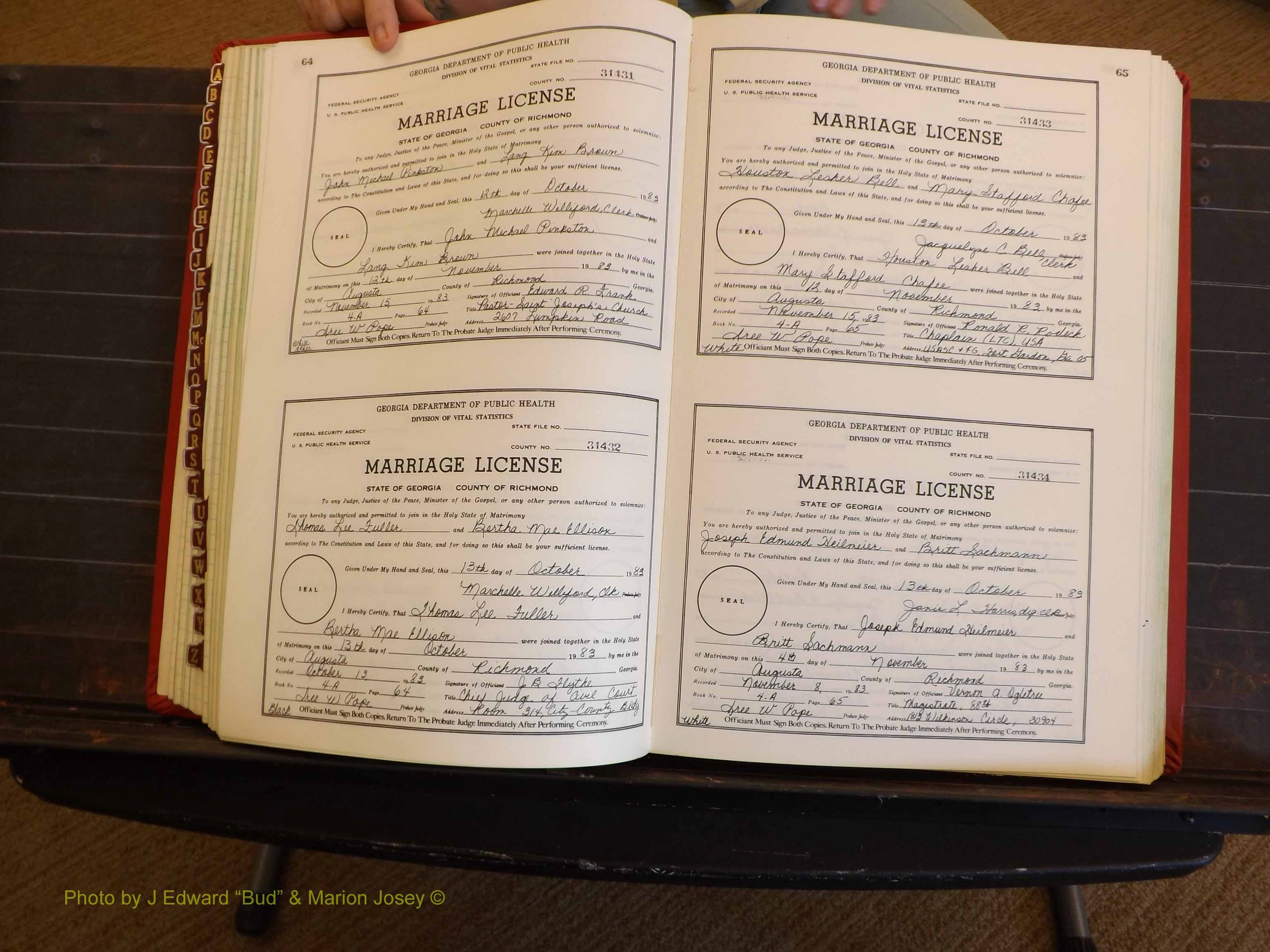 Richmond Marriages, 4A, 1983-1984 P 064-065.JPG
