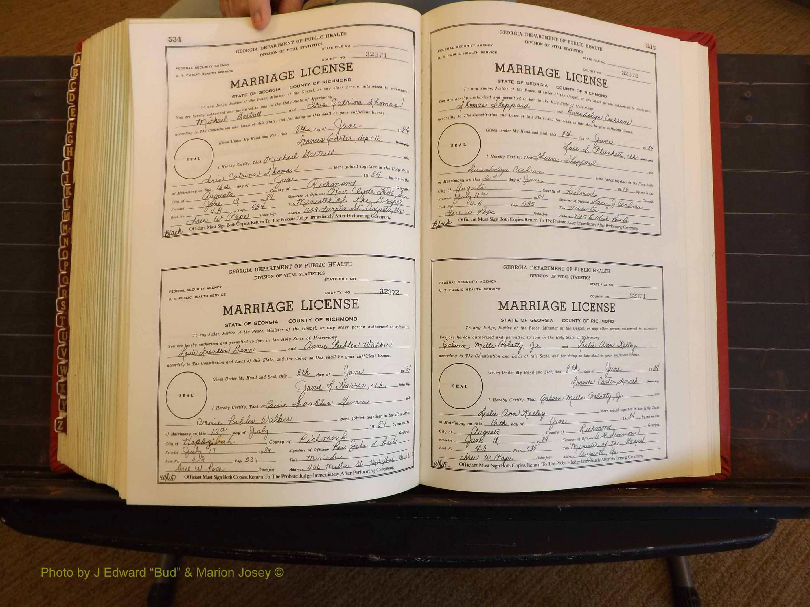 Richmond Marriages, 4A, 1983-1984 P 534-535.JPG
