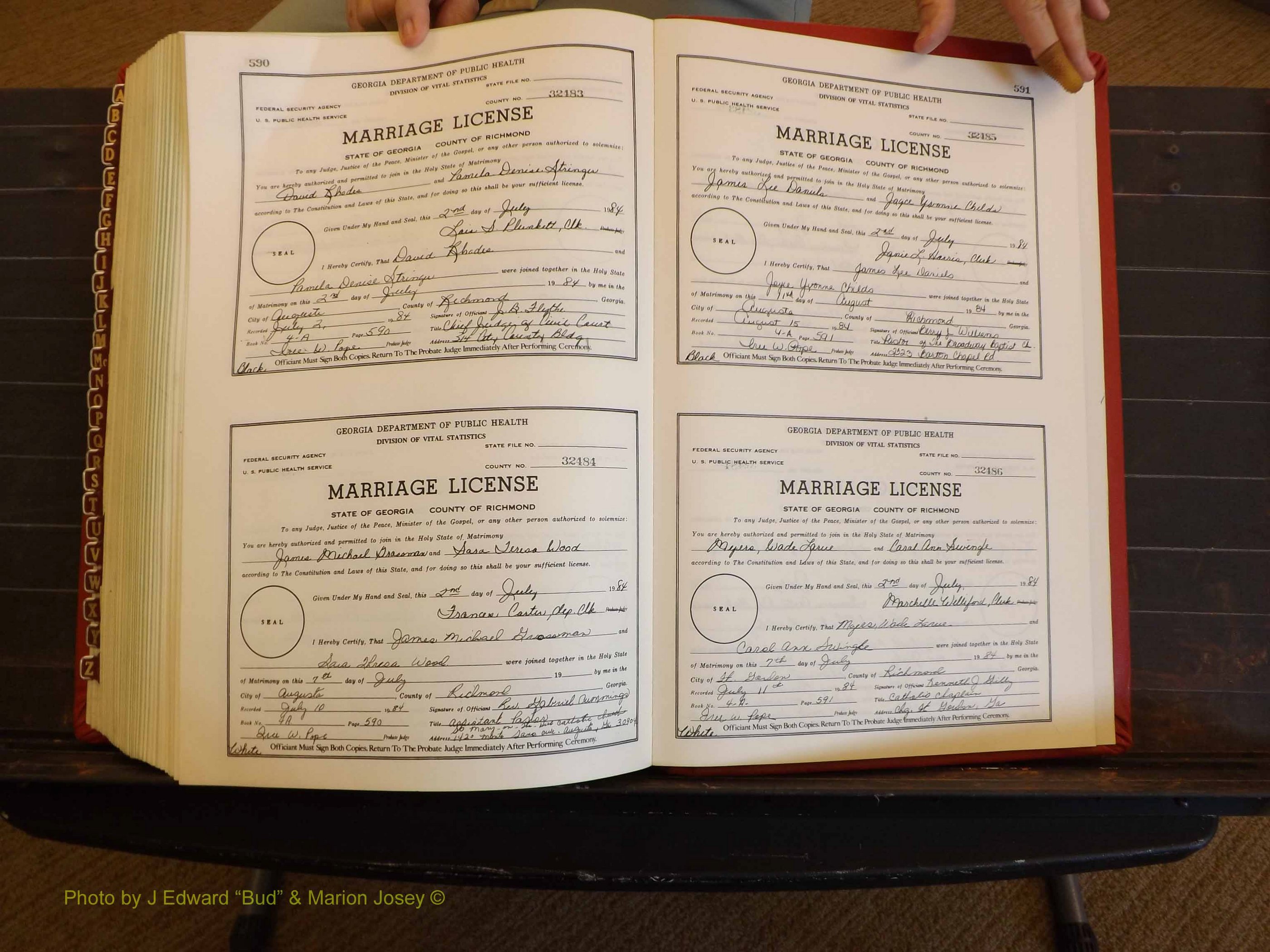 Richmond Marriages, 4A, 1983-1984 P 590-591.JPG