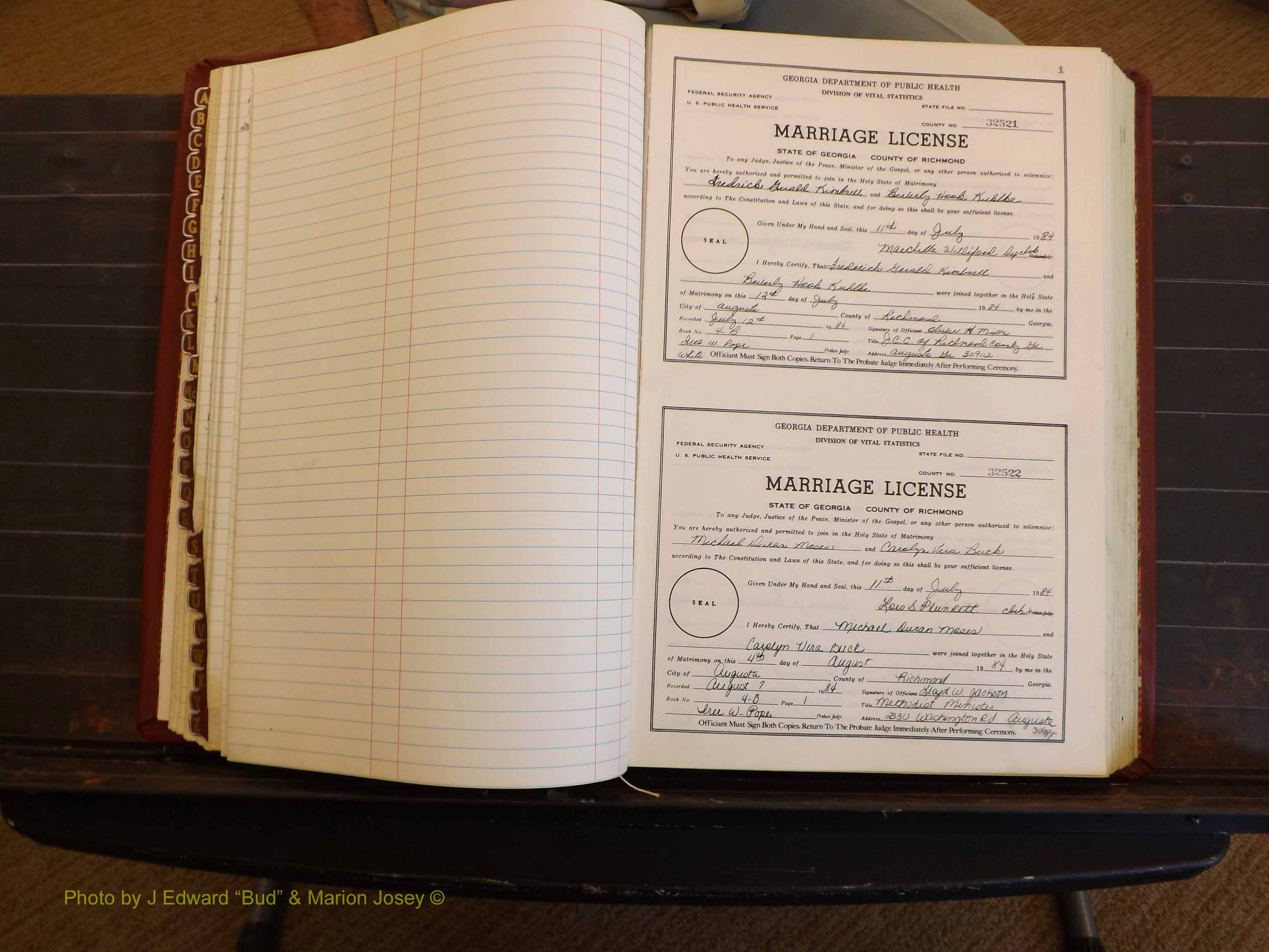 Richmond Marriages, 4B, 1984-1985 P 001.JPG