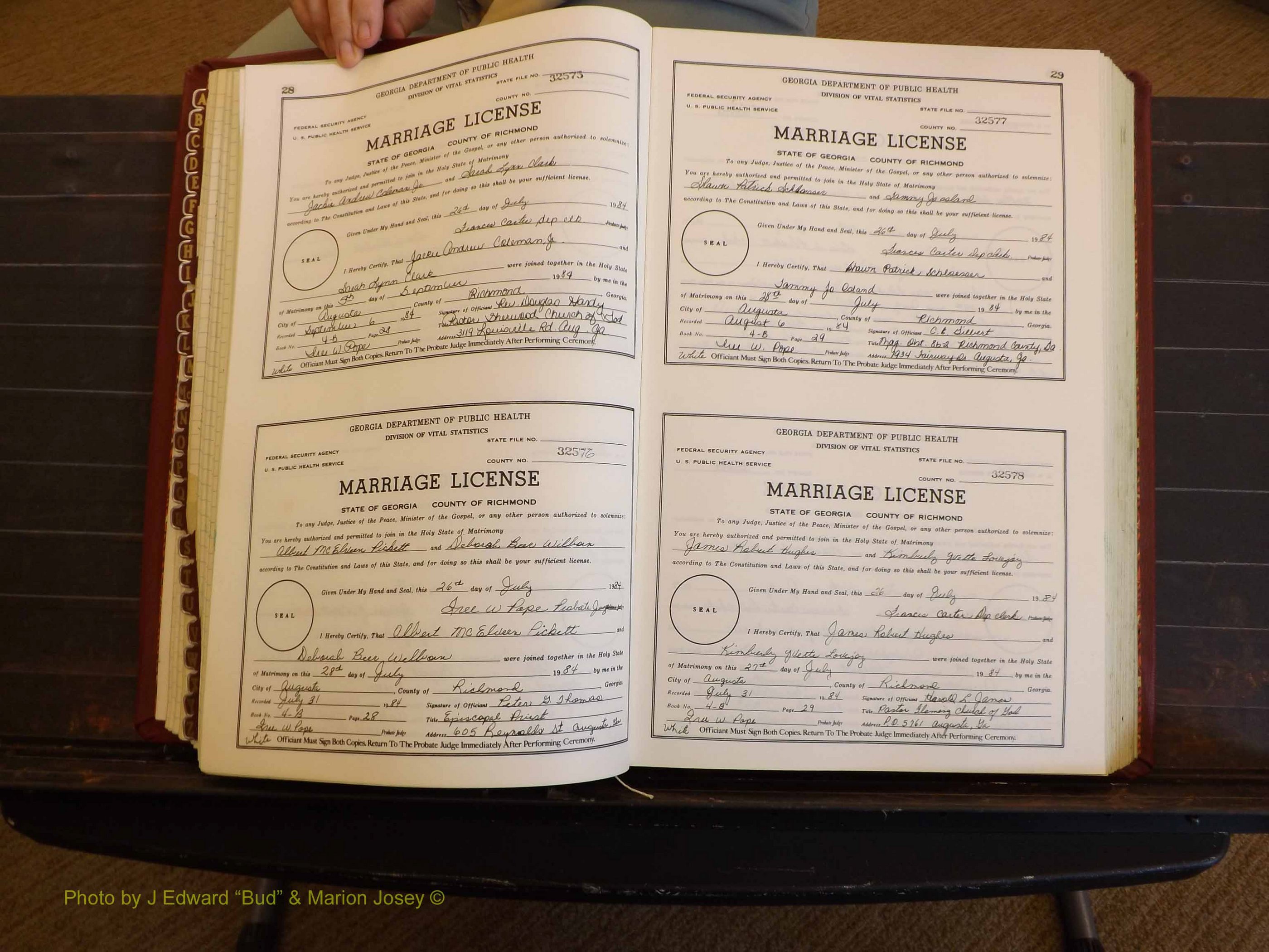 Richmond Marriages, 4B, 1984-1985 P 028-029.JPG