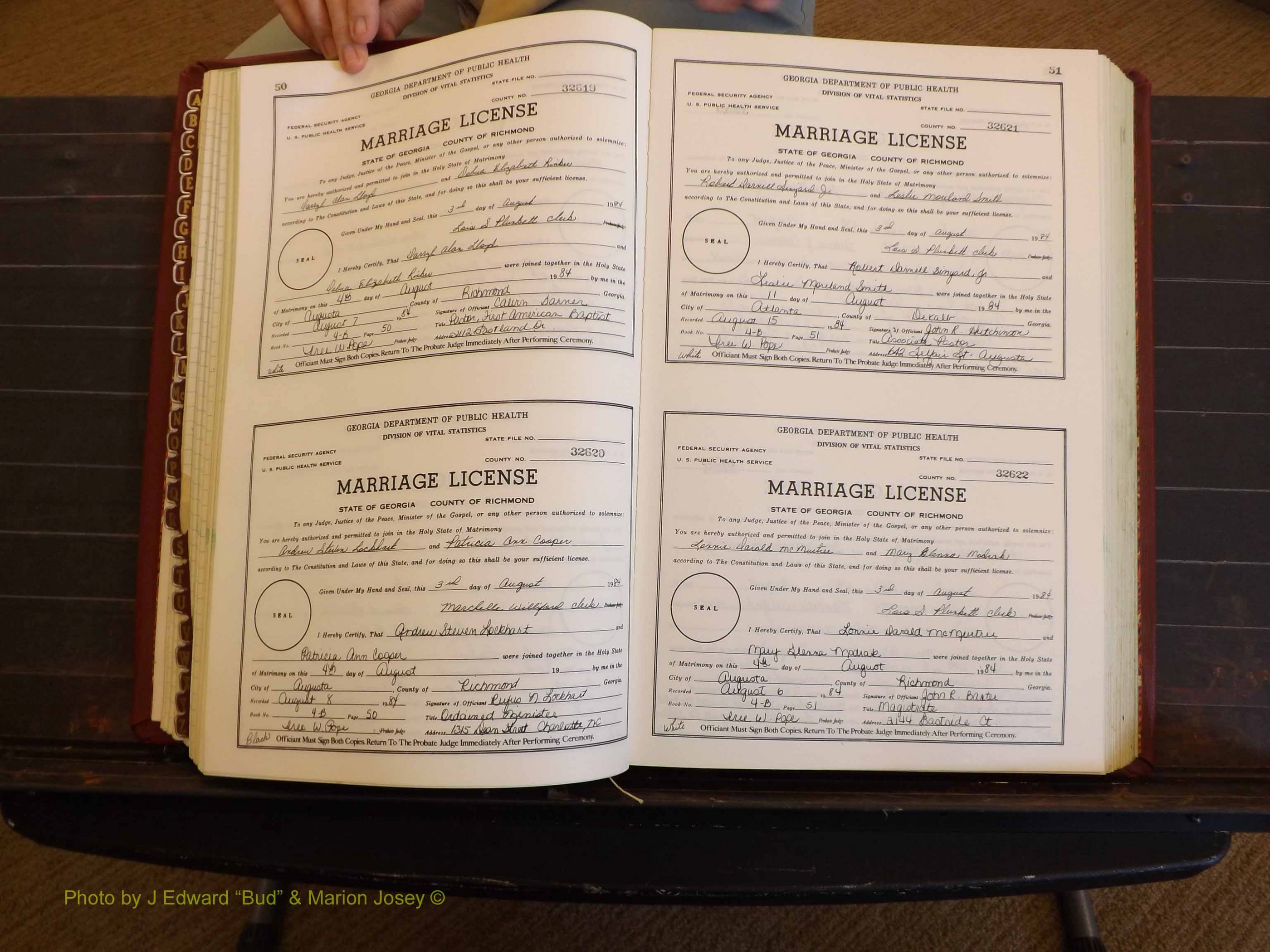 Richmond Marriages, 4B, 1984-1985 P 050-051.JPG
