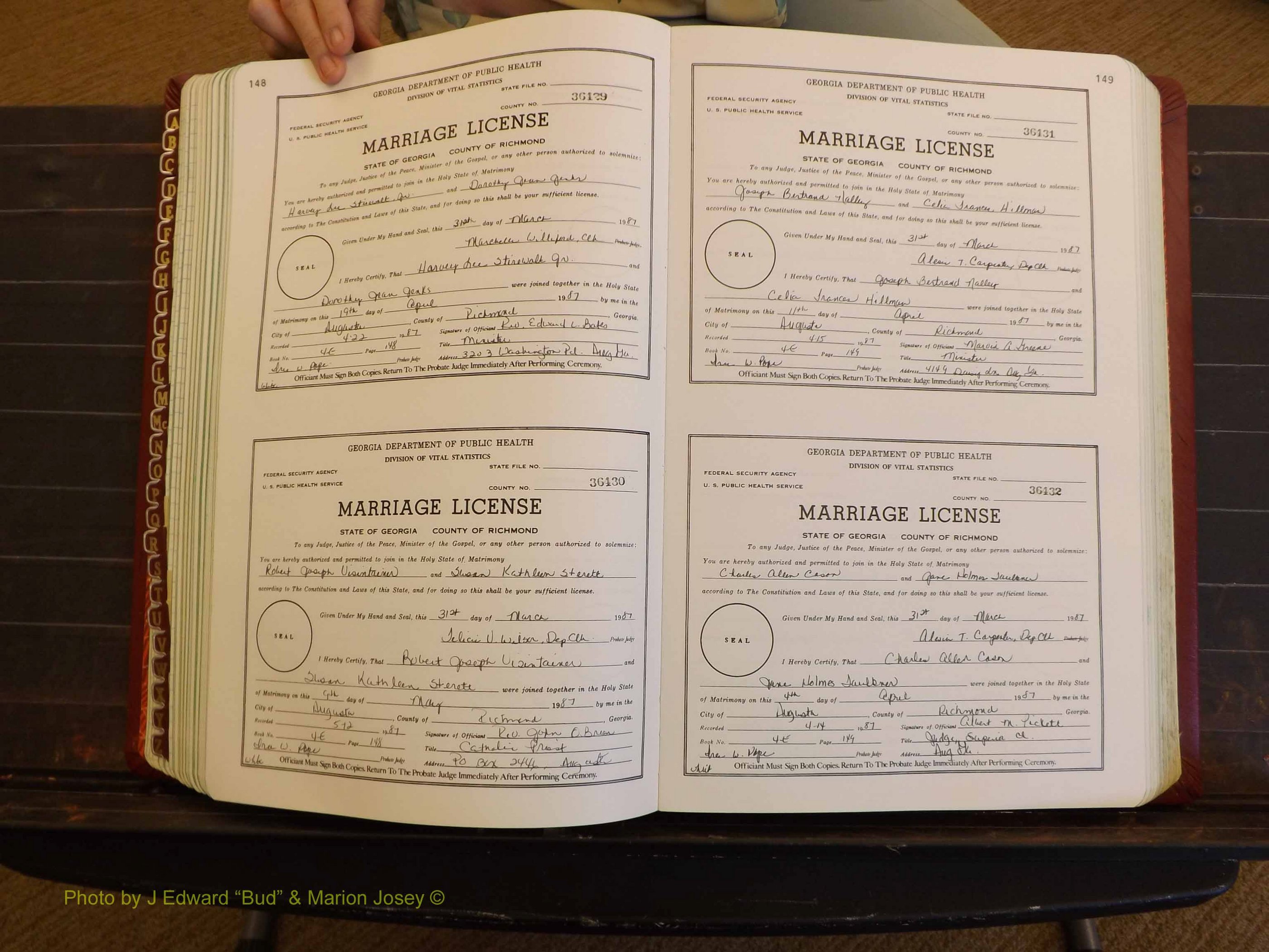 Richmond Marriages, 4E, 1987-1987 P 148-149.JPG