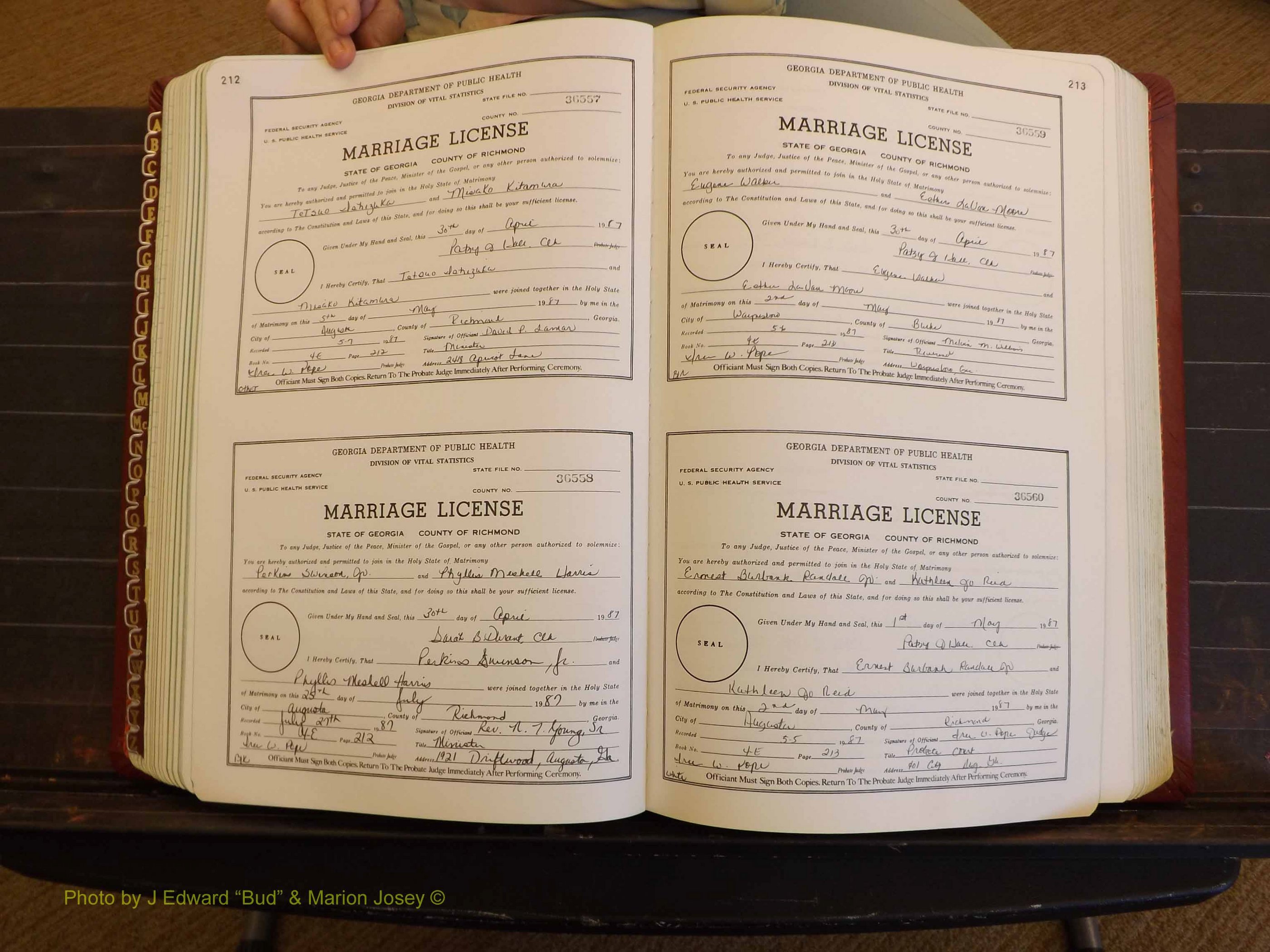 Richmond Marriages, 4E, 1987-1987 P 212-213.JPG