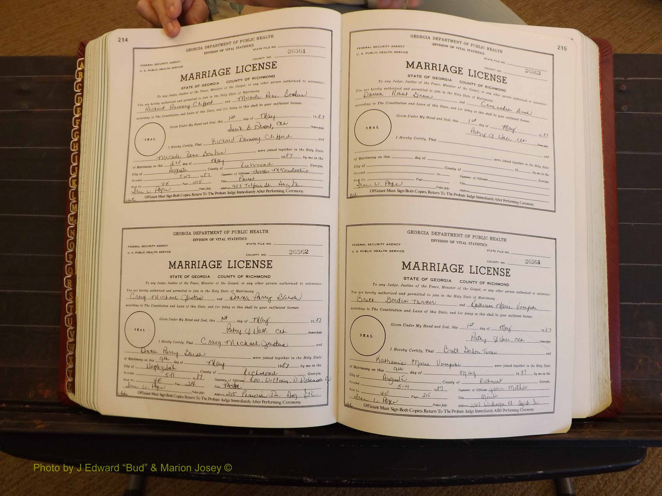Richmond Marriages, 4E, 1987-1987 P 214-215.JPG