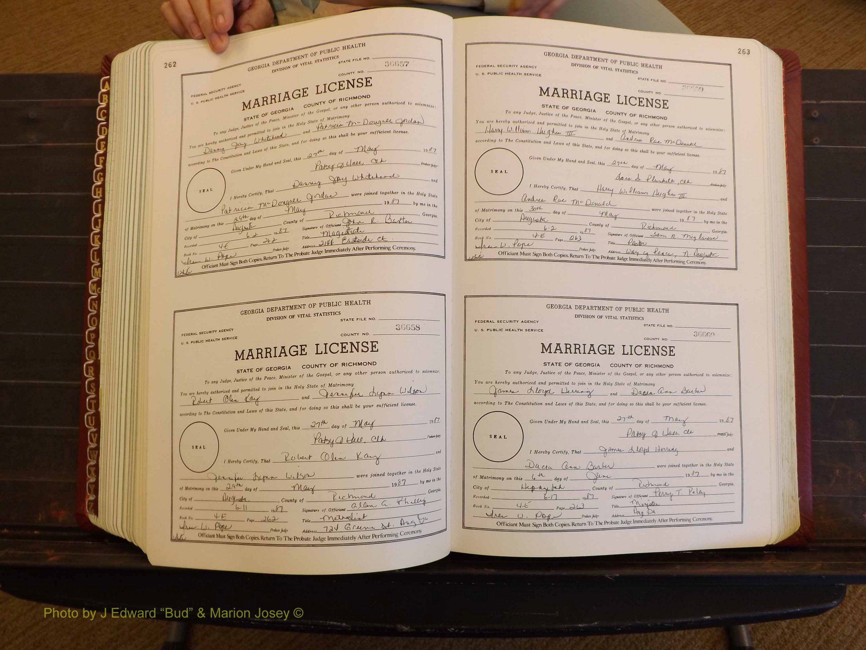 Richmond Marriages, 4E, 1987-1987 P 262-263.JPG