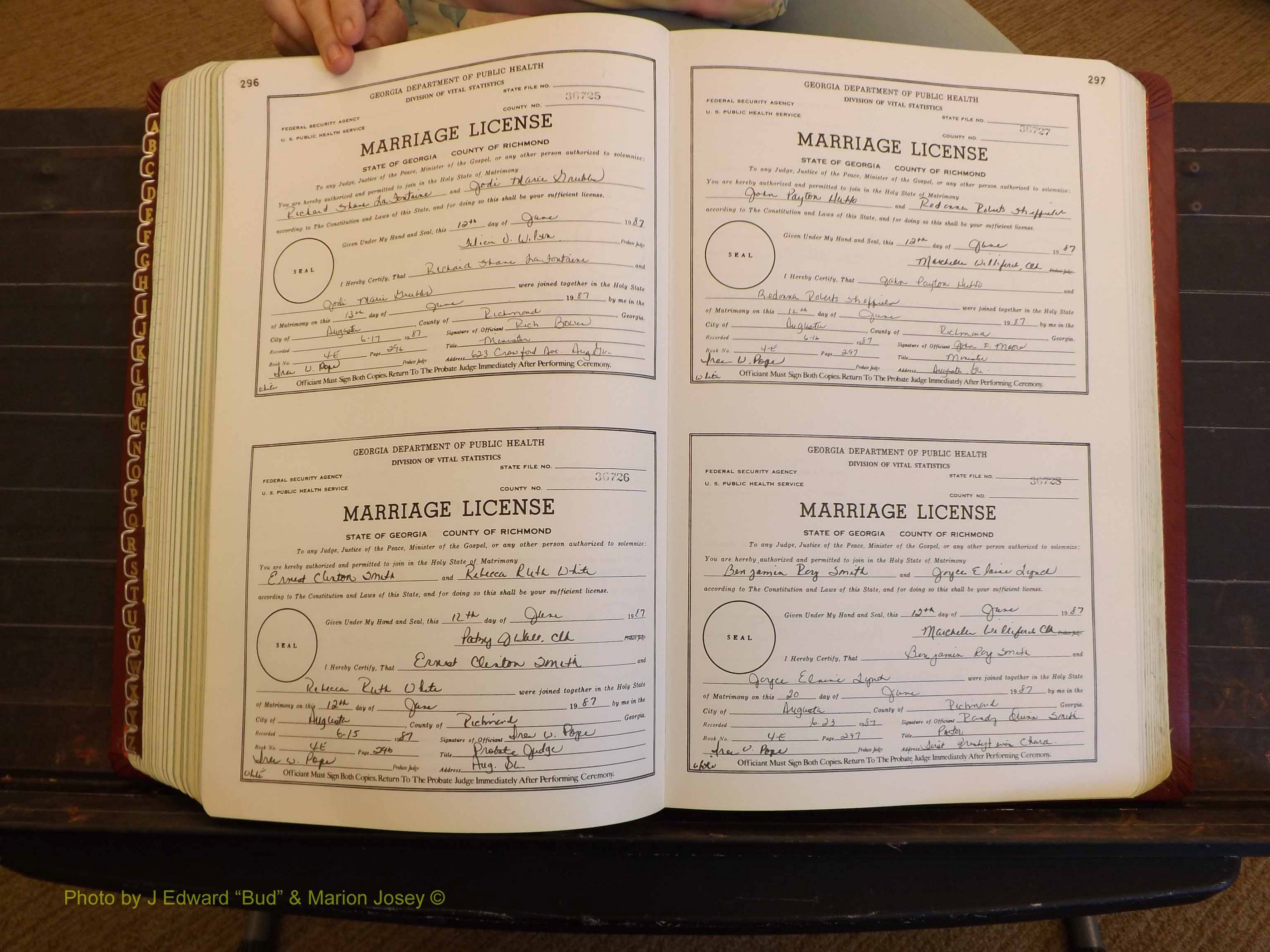 Richmond Marriages, 4E, 1987-1987 P 296-297.JPG