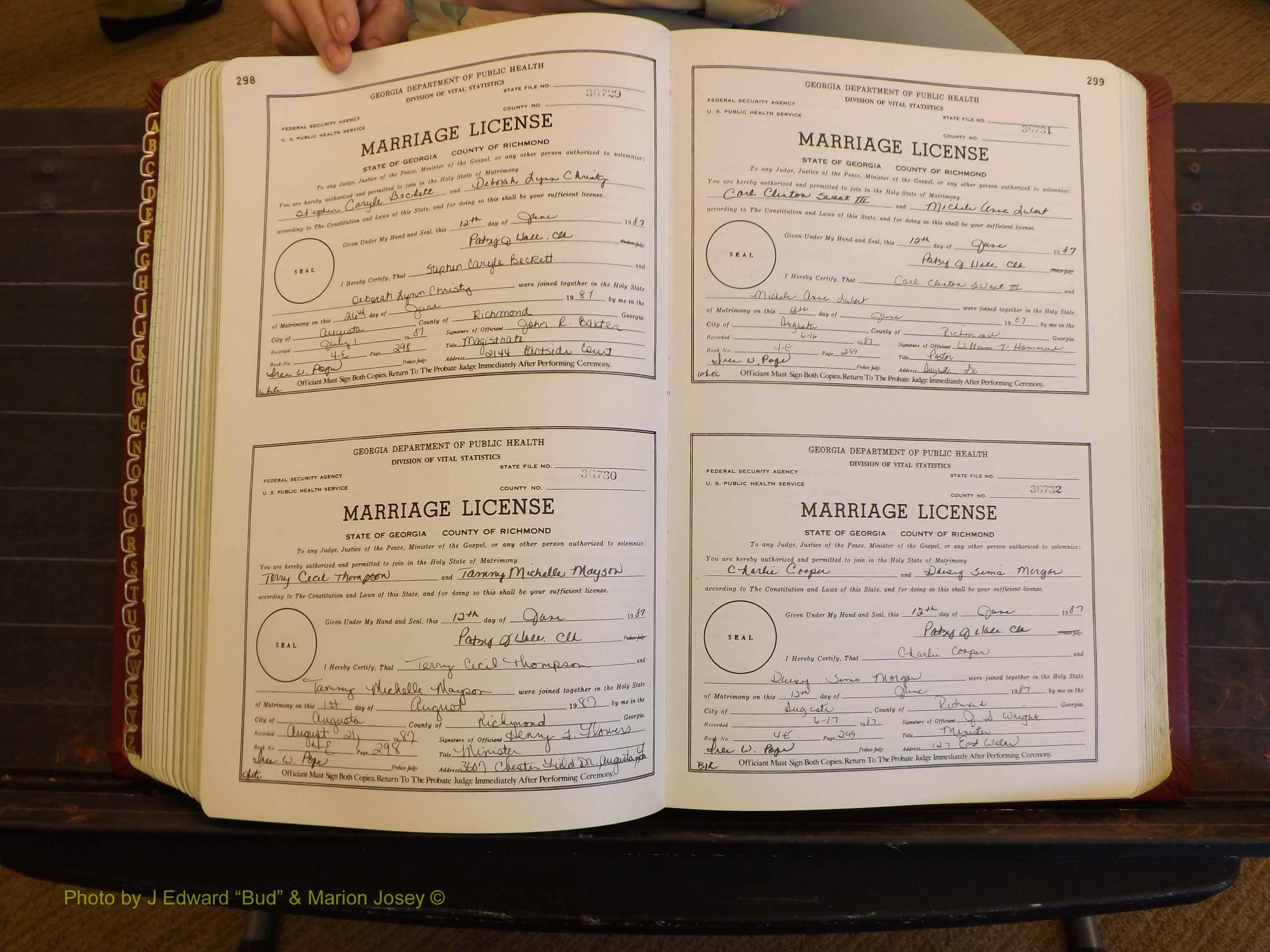 Richmond Marriages, 4E, 1987-1987 P 298-299.JPG