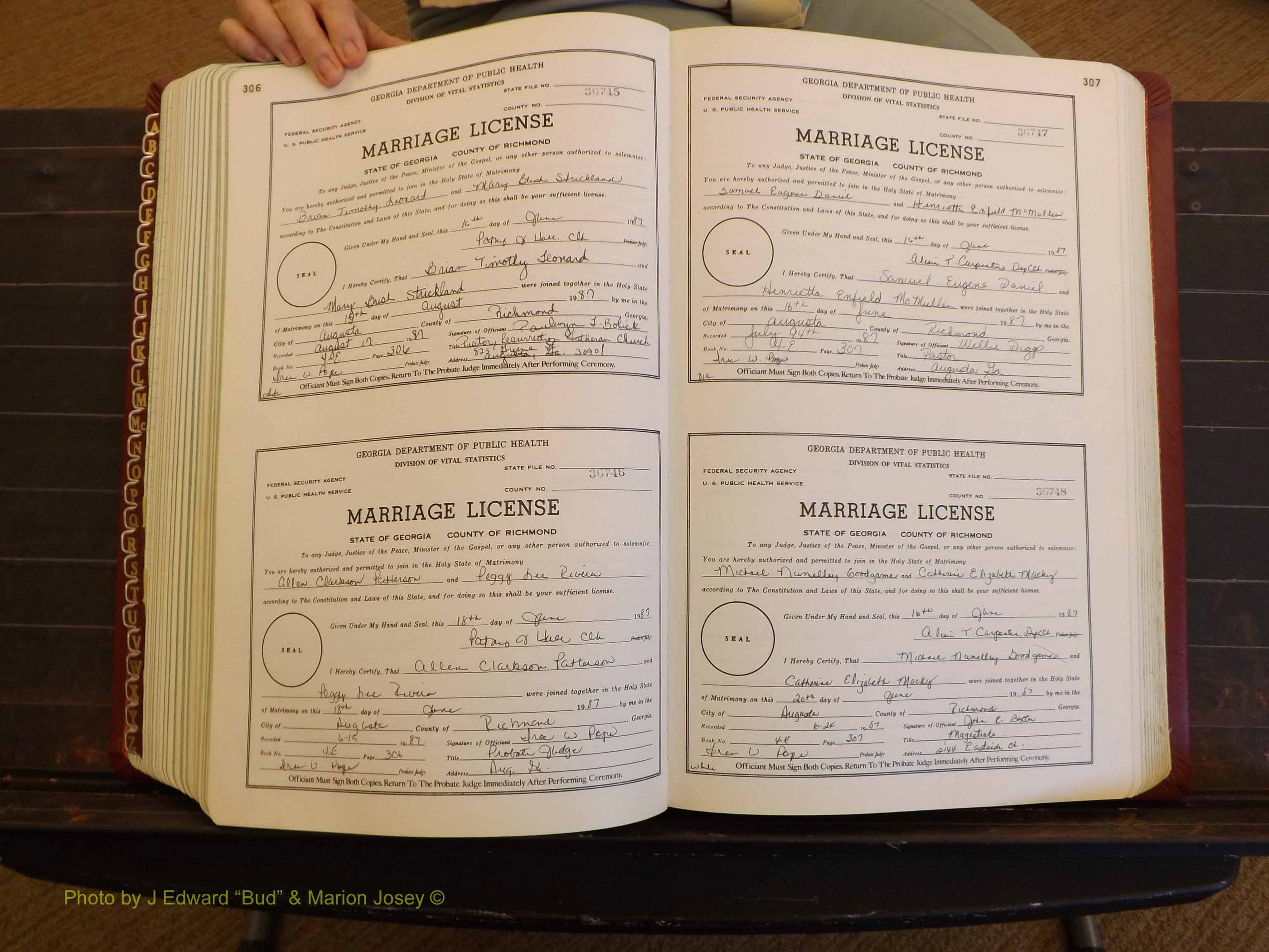 Richmond Marriages, 4E, 1987-1987 P 306-307.JPG