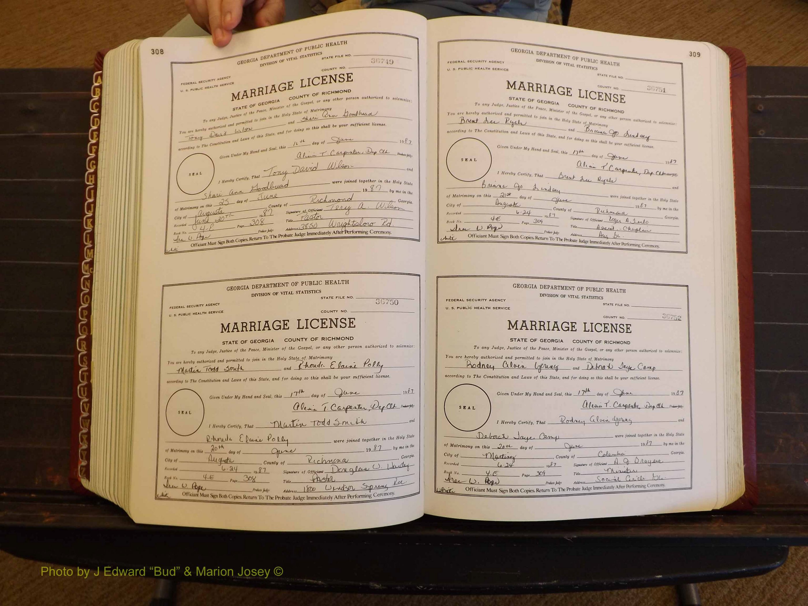 Richmond Marriages, 4E, 1987-1987 P 308-309.JPG