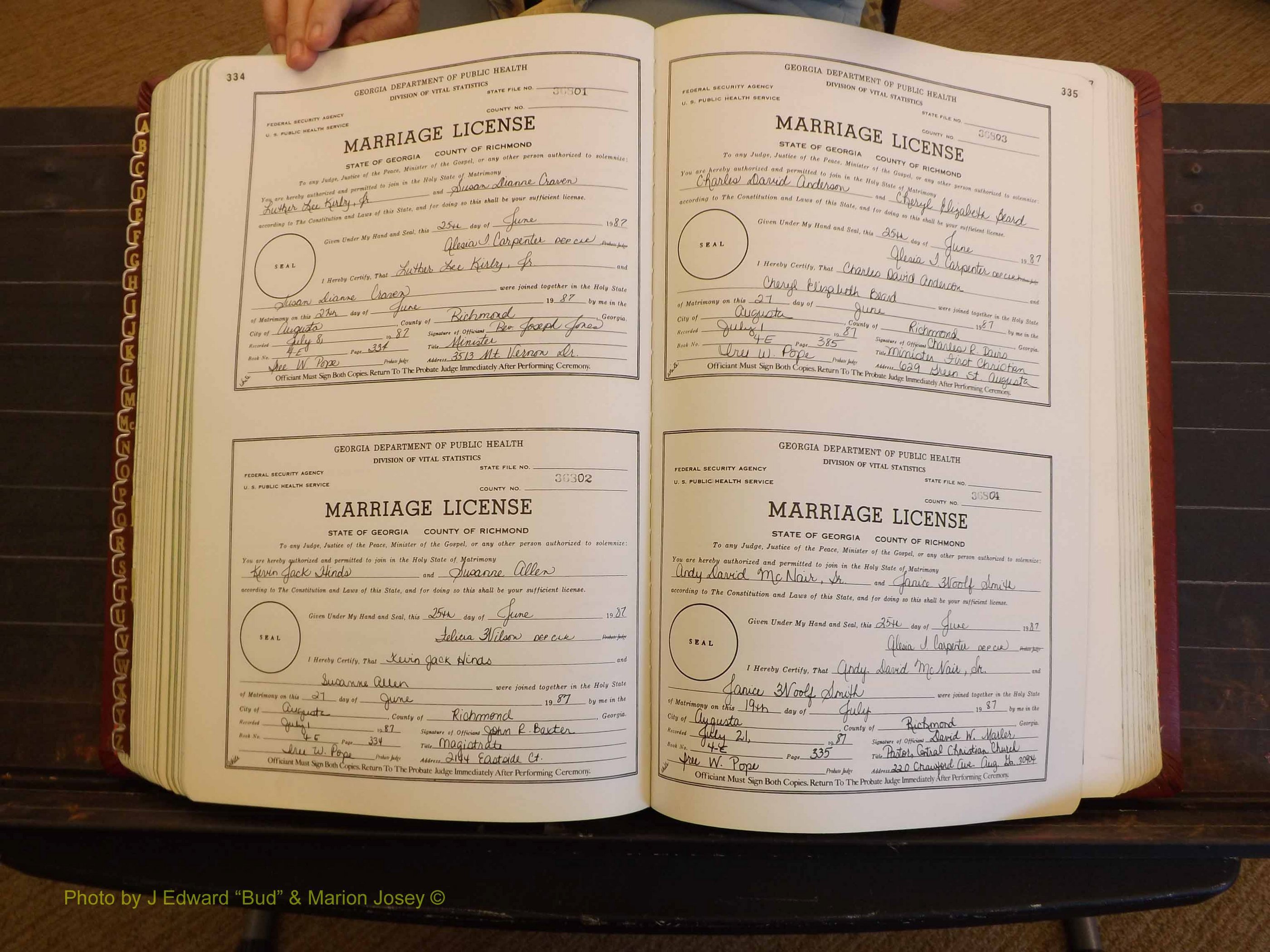 Richmond Marriages, 4E, 1987-1987 P 334-335.JPG