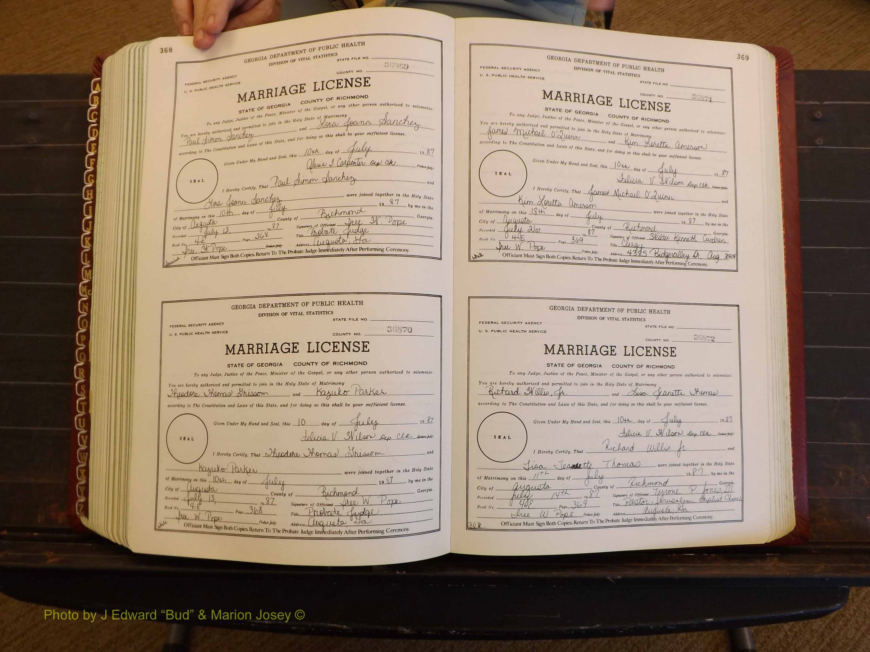 Richmond Marriages, 4E, 1987-1987 P 368-369.JPG