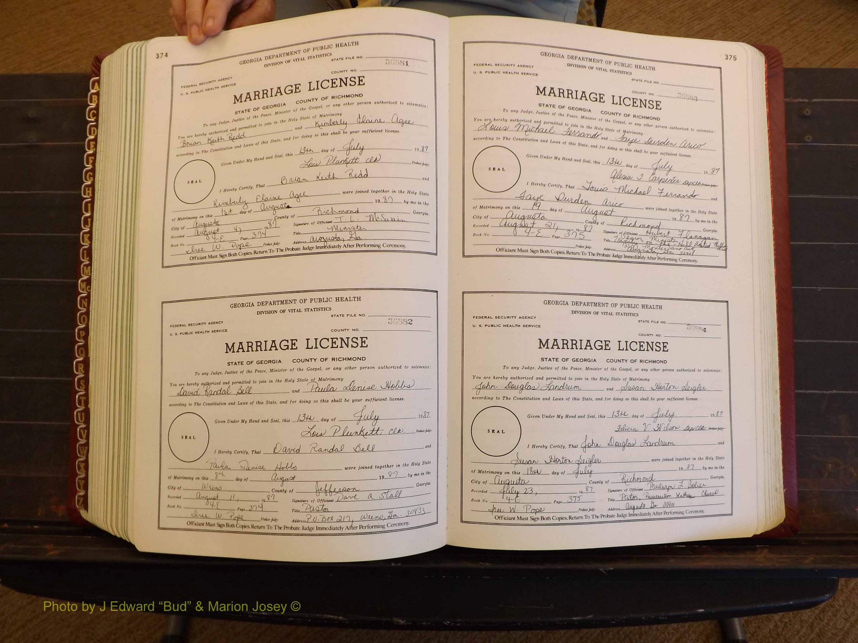 Richmond Marriages, 4E, 1987-1987 P 374-375.JPG