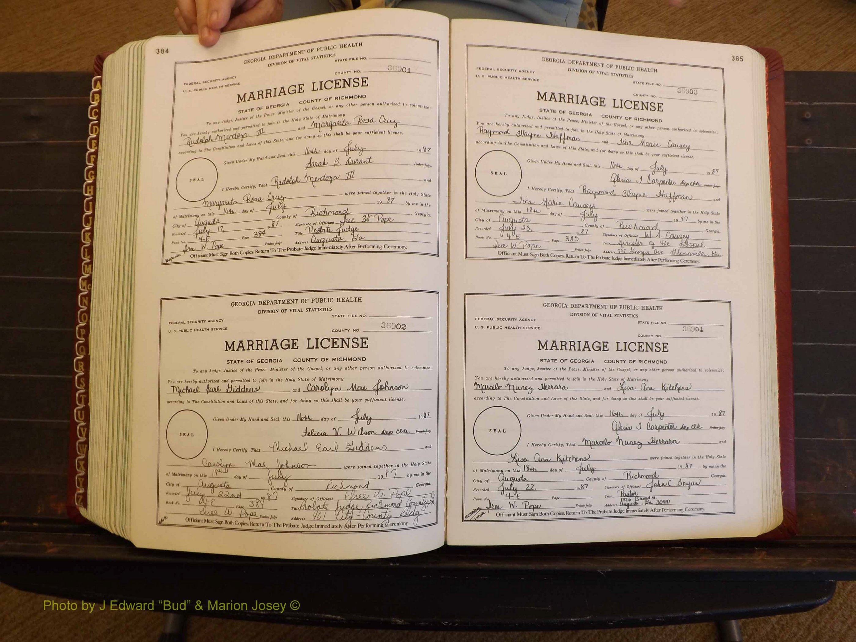 Richmond Marriages, 4E, 1987-1987 P 384-385.JPG
